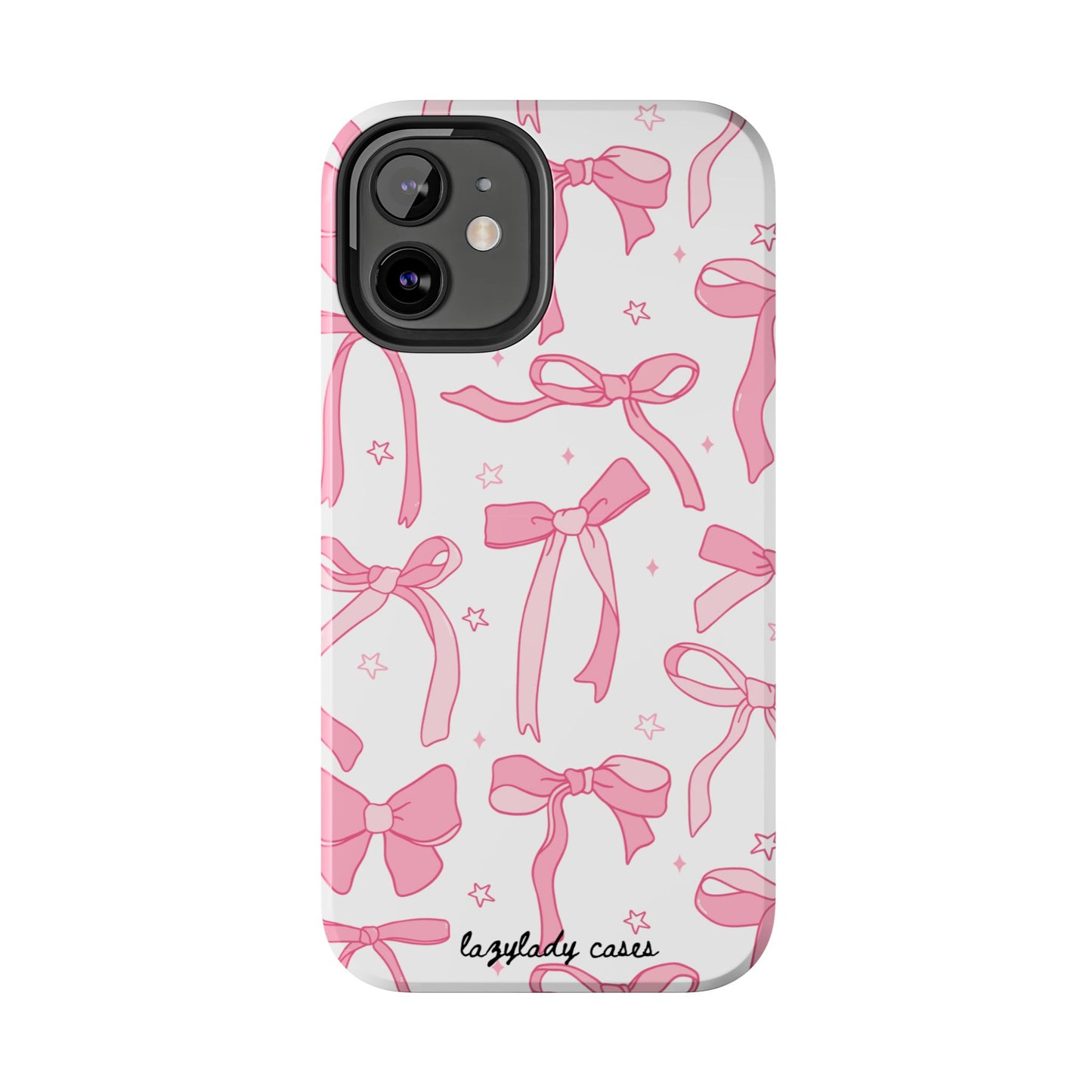 Cute Pink Bow Tough Phone Case - Stylish and Durable Protection
