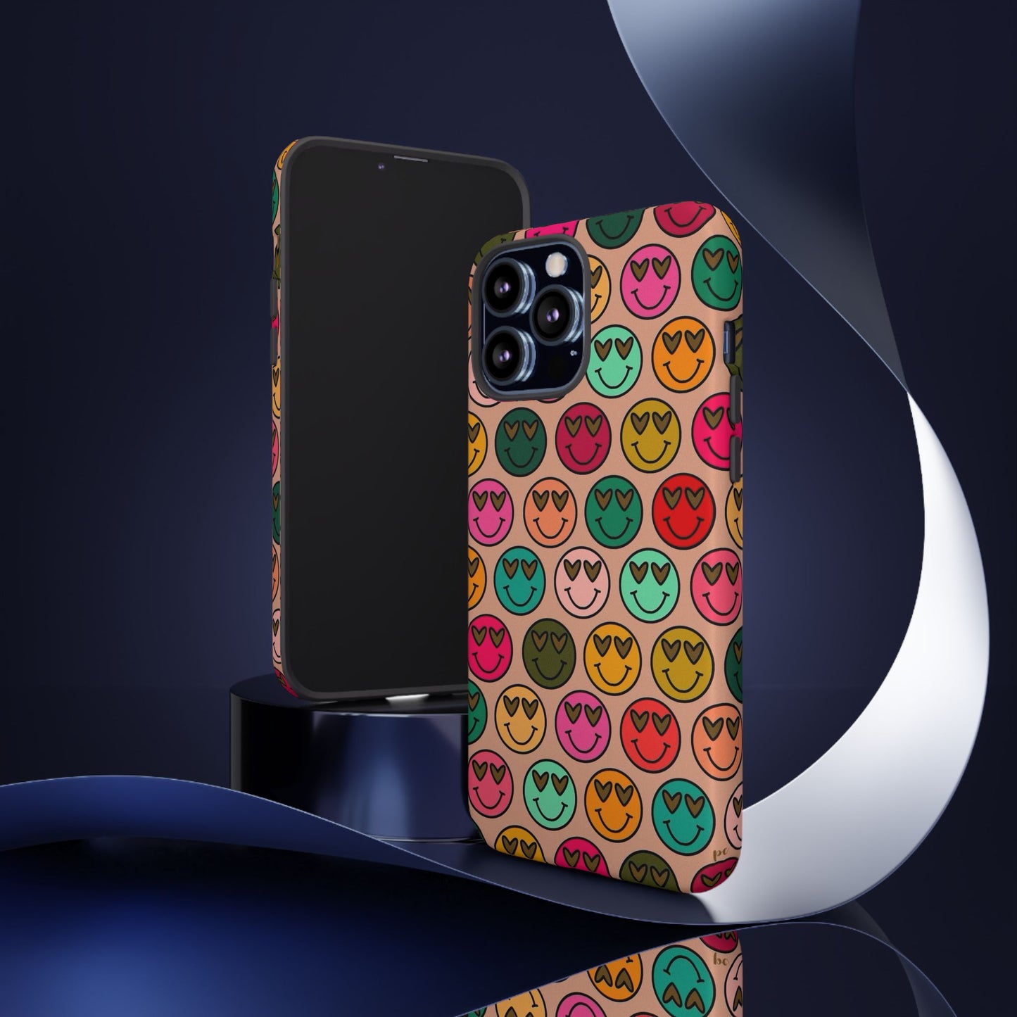Colorful Smiley Phone Case | Tough Cases, Cute Phone Cover, Happy Vibes, Gift for Friends, Fun Phone Accessory