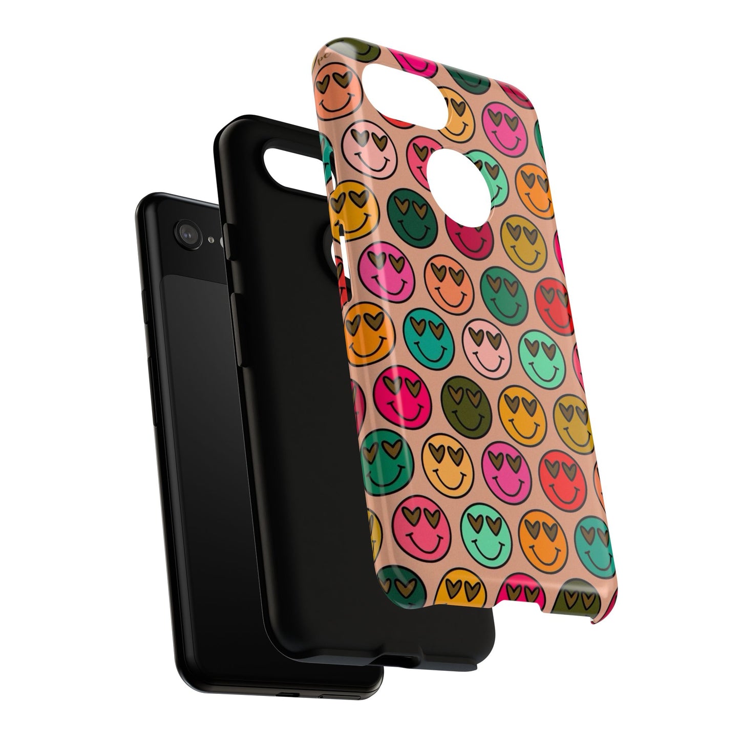 Colorful Smiley Phone Case | Tough Cases, Cute Phone Cover, Happy Vibes, Gift for Friends, Fun Phone Accessory