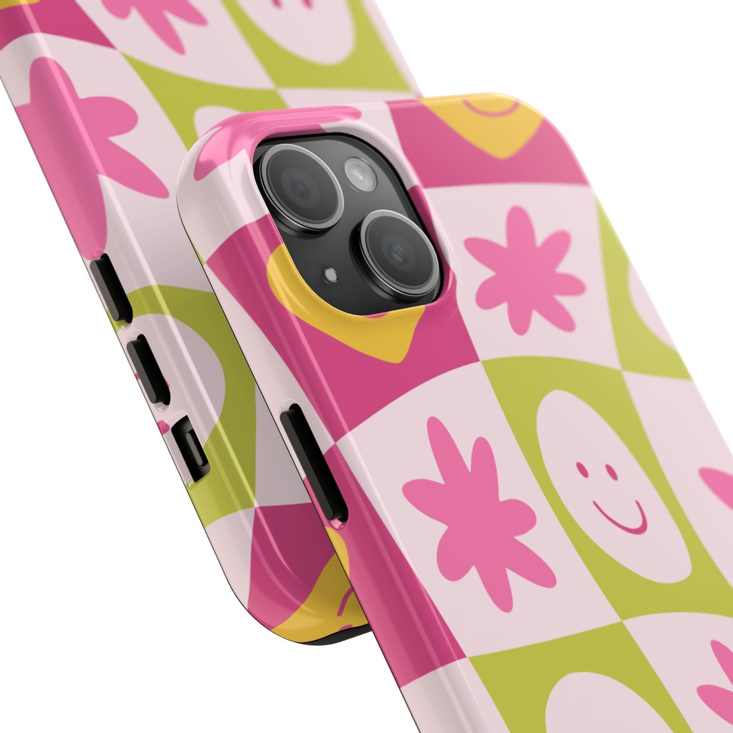 Colorful Smiley Pattern Tough Phone Cases, Playful Phone Covers, Fun Gifts for Friends, Cute Accessories, Vibrant and Durable
