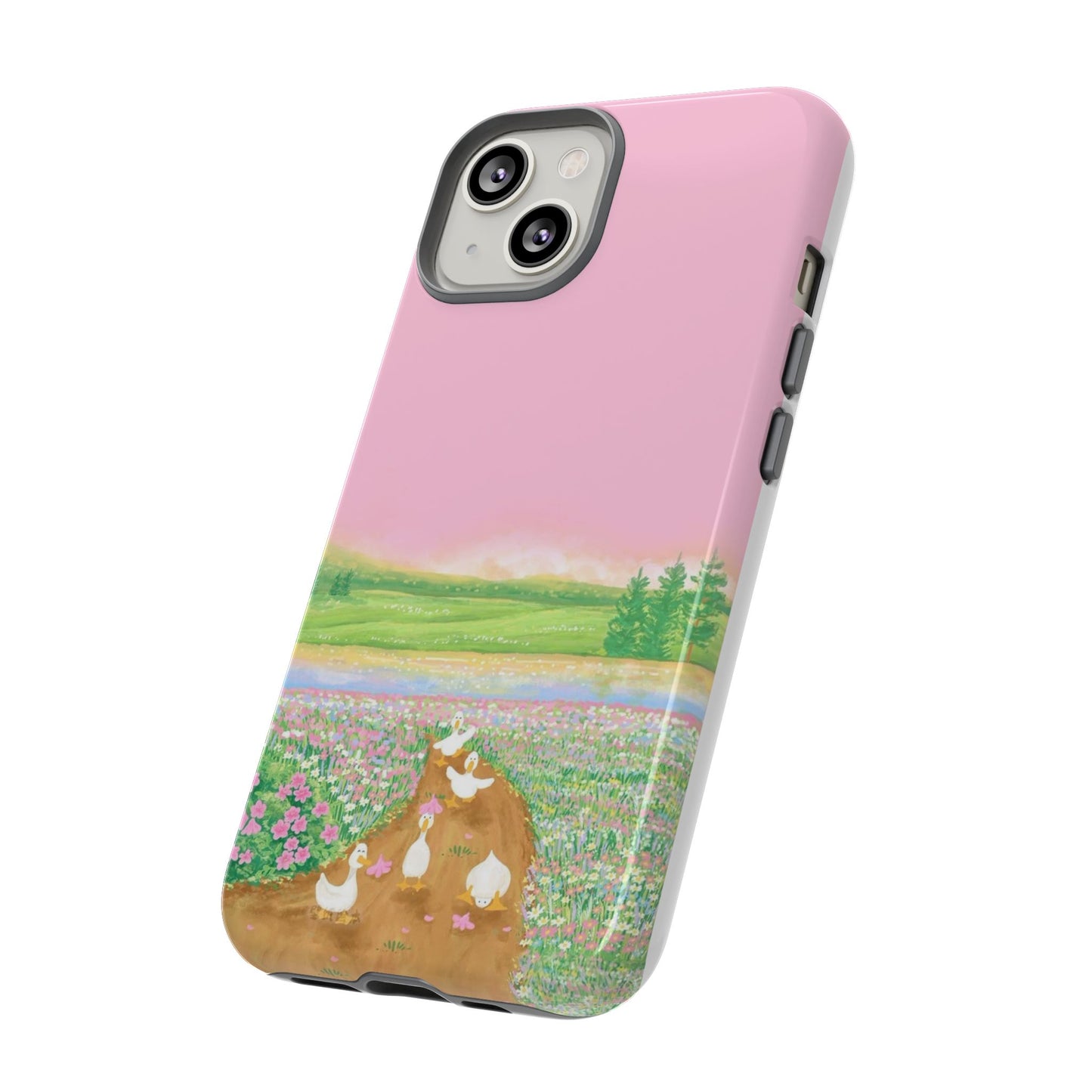 Pastel Floral Phone Case, Tough Cases for Nature Lovers, Cute Phone Accessories, Spring Gifts, Unique Mobile Covers