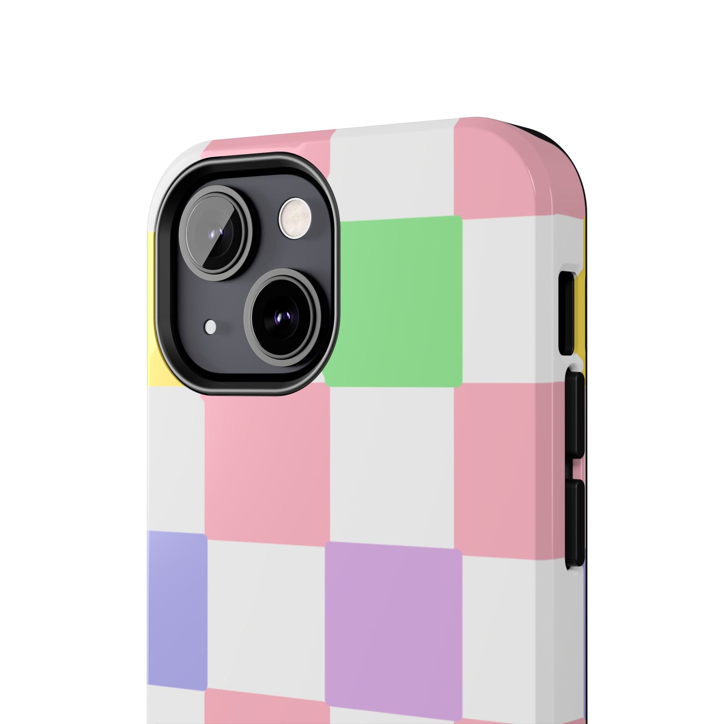 Colorful Checkerboard Tough Phone Case – Vibrant & Durable Protection