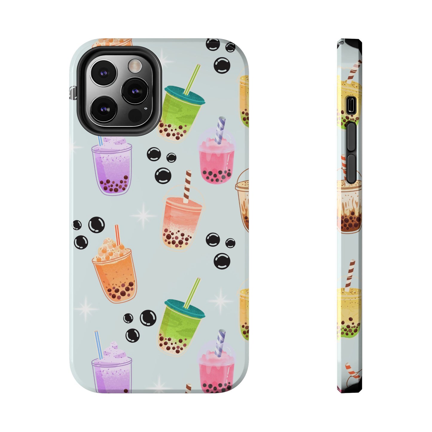 Colorful Boba Tea Phone Case, Tough Phone Cases for Drink Lovers, Cute Phone Accessory, Fun Gifts for Friends, Summer Vibes