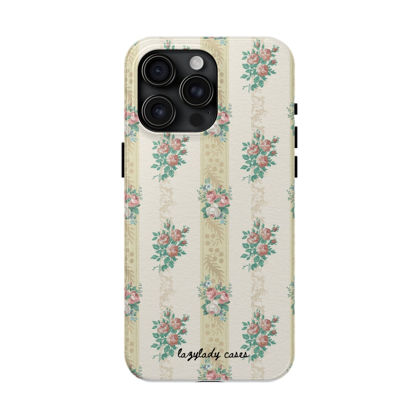 Elegant Floral Tough Phone Case - Vintage Inspired Design