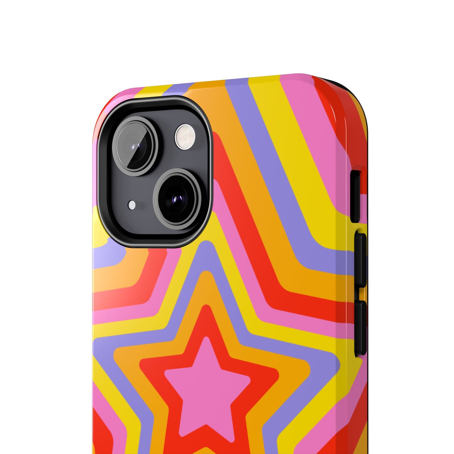 Colorful Star Pattern Tough Phone Cases | Durable Phone Cover, Unique Gifts, Trendy Accessories, Fun Tech Style