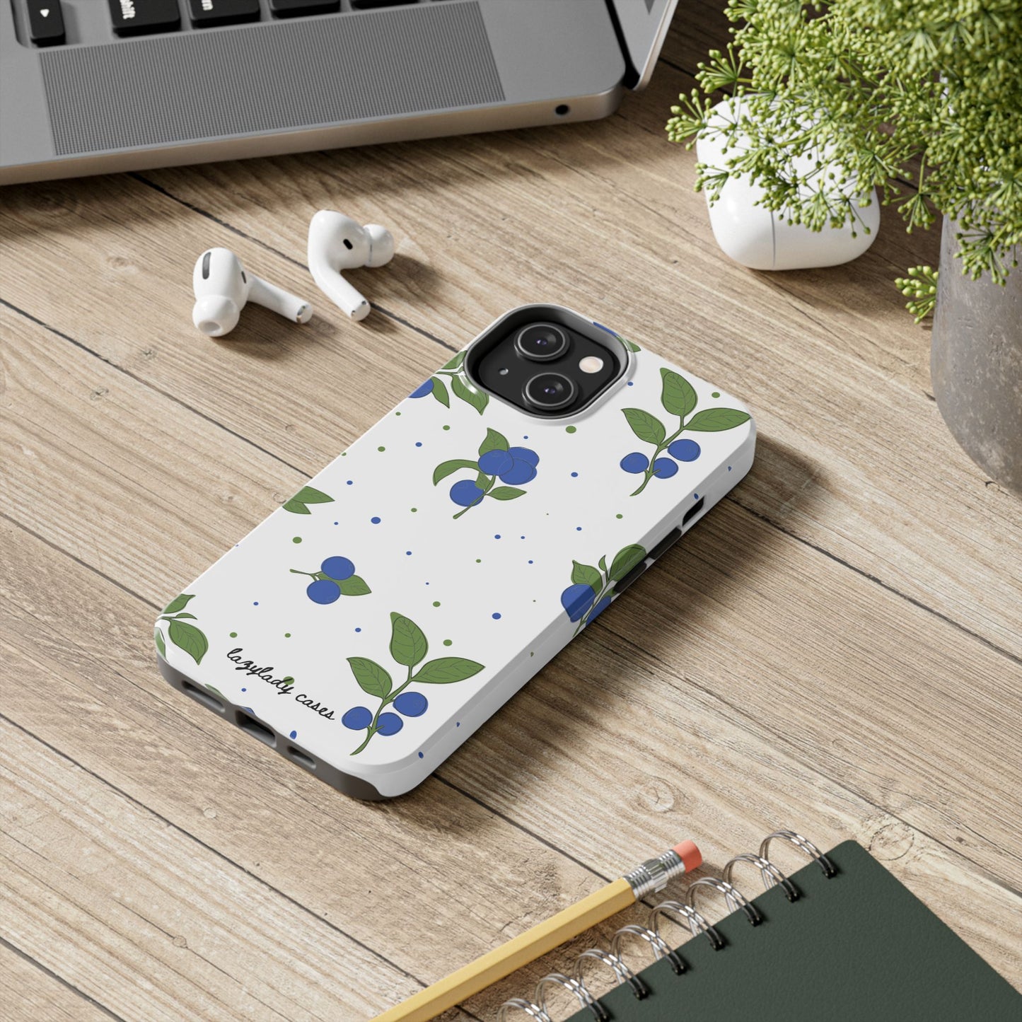 Blueberry Tough Phone Case - Durable Berry Design for Everyday Protection