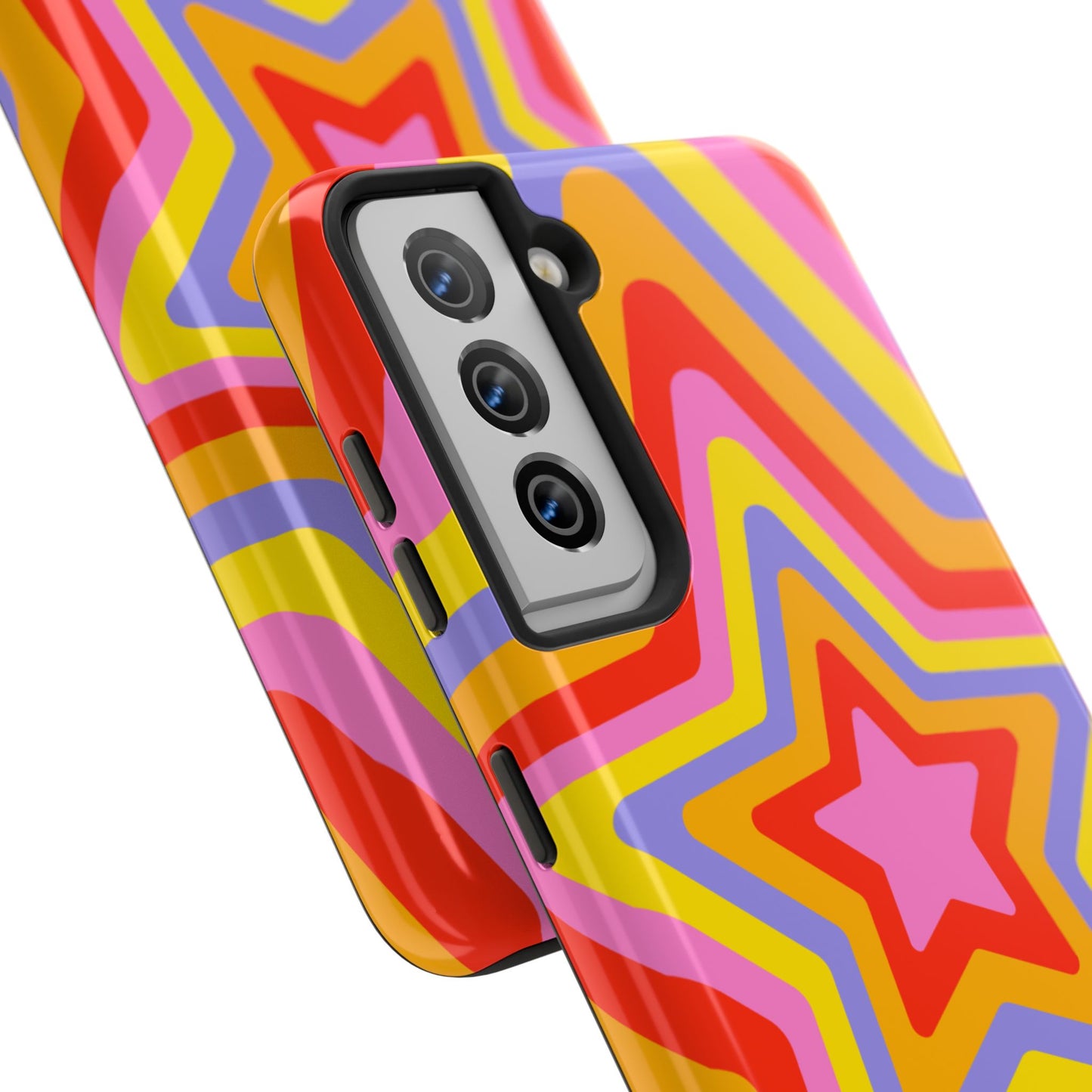 Colorful Star Pattern Tough Phone Cases | Durable Phone Cover, Unique Gifts, Trendy Accessories, Fun Tech Style