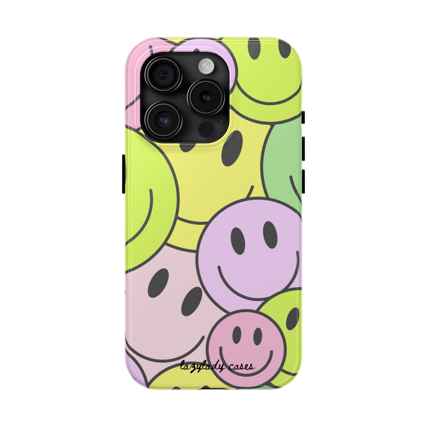 Colorful Smiley Face Tough Phone Case - Fun, Durable Protection for All Ages