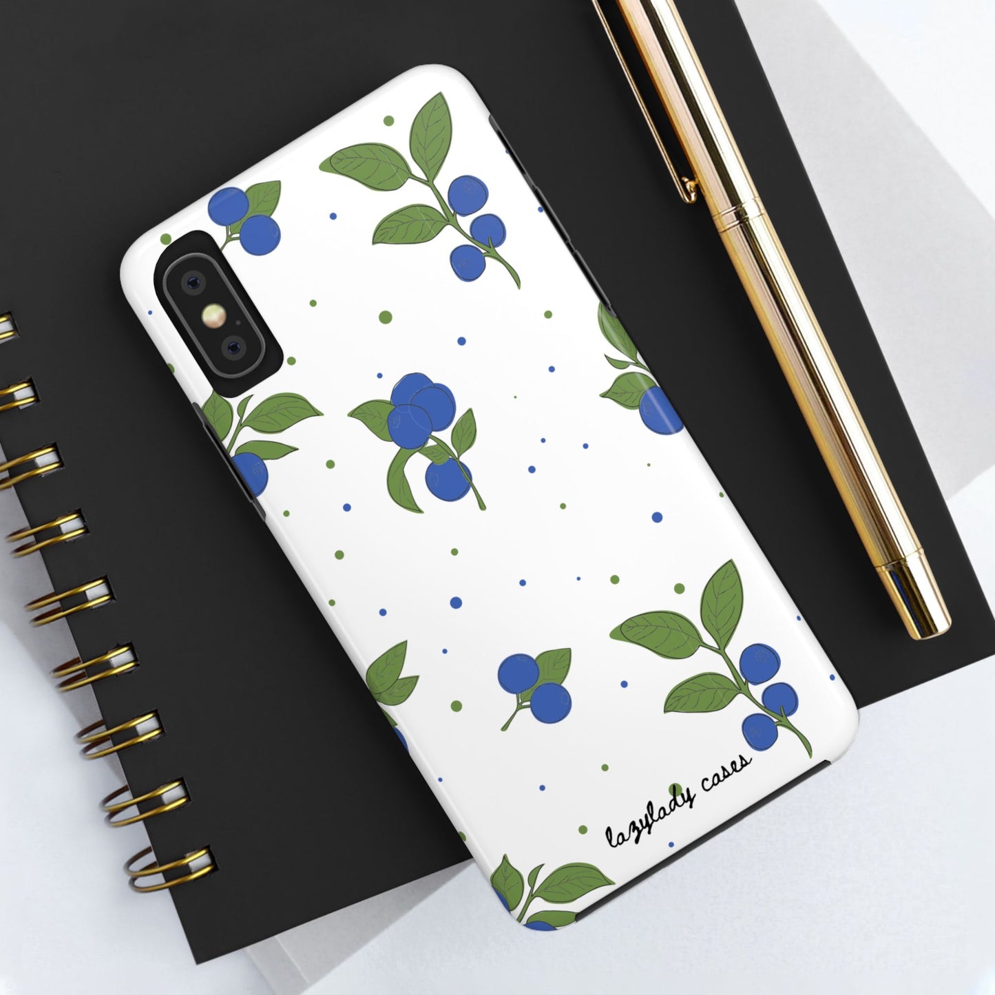 Blueberry Tough Phone Case - Durable Berry Design for Everyday Protection