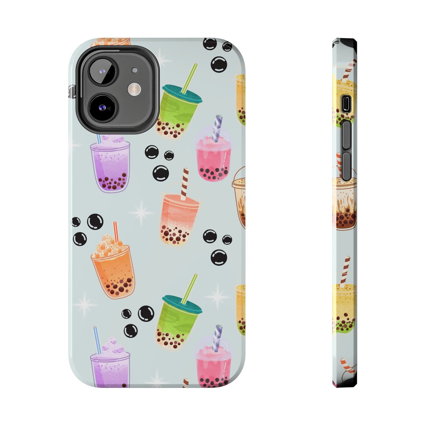 Colorful Boba Tea Phone Case, Tough Phone Cases for Drink Lovers, Cute Phone Accessory, Fun Gifts for Friends, Summer Vibes
