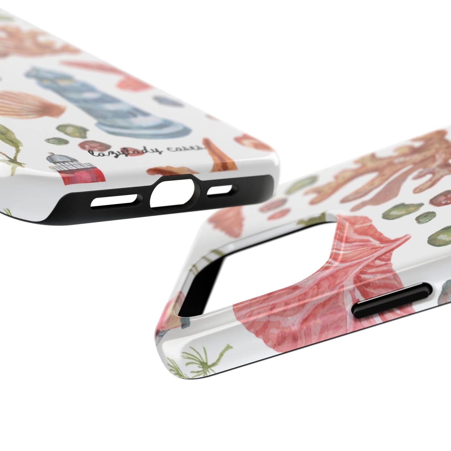 Coastal Art Tough Phone Cases - Stylish Beach Vibes with Lighthouse Design