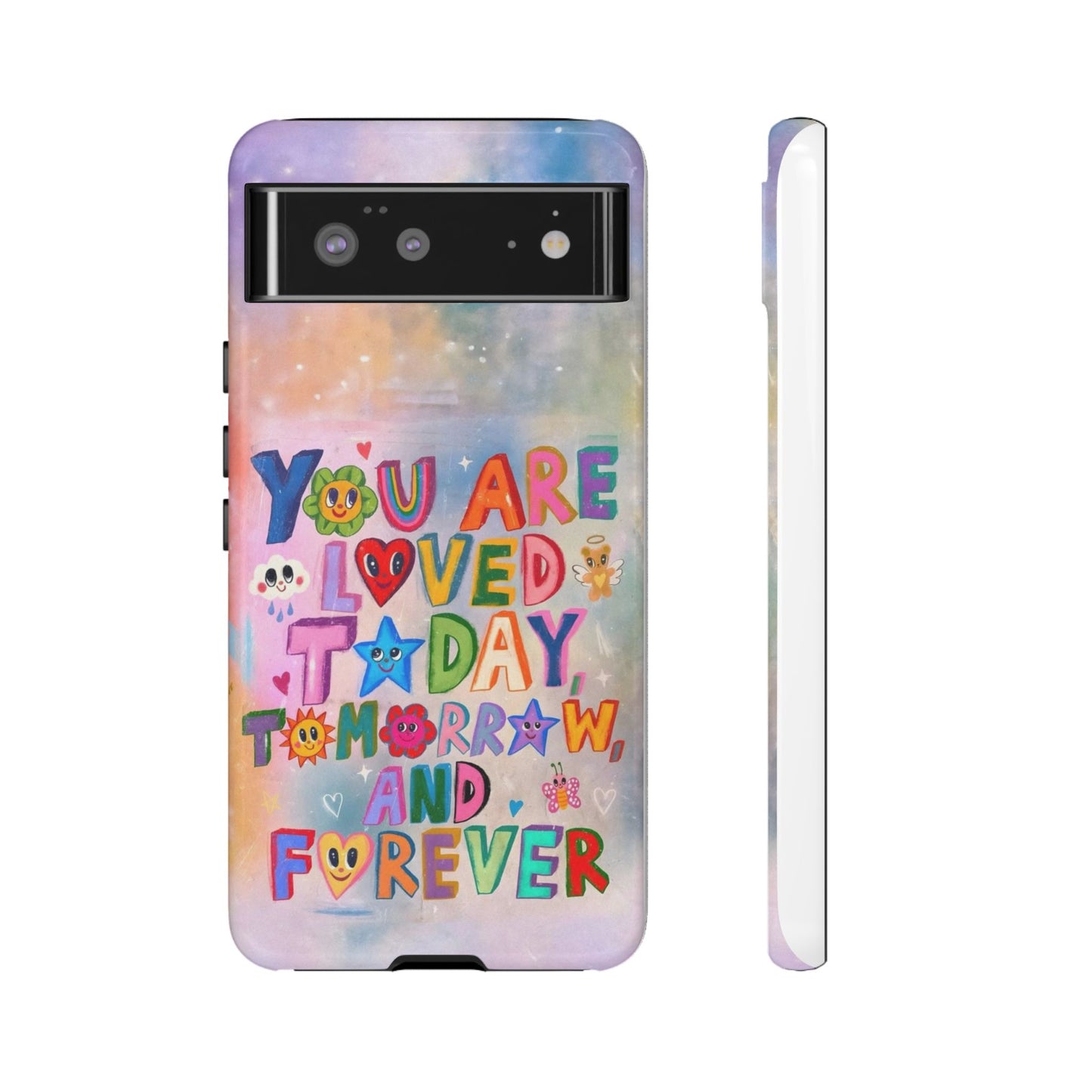 Colorful Phone Case with Positive Affirmations, Inspirational Phone Shell, Cute Gift for Teens, Motivational Tech Accessory, I Love You Case
