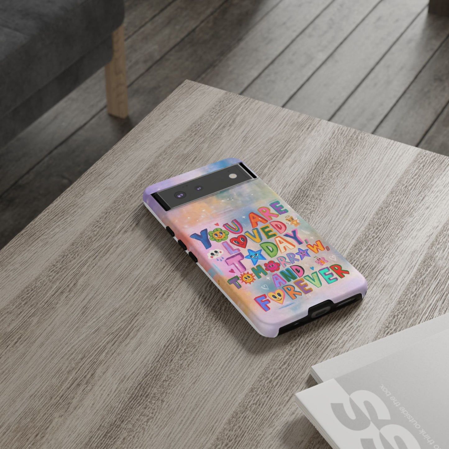 Colorful Phone Case with Positive Affirmations, Inspirational Phone Shell, Cute Gift for Teens, Motivational Tech Accessory, I Love You Case