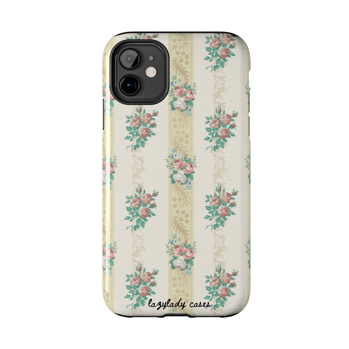 Elegant Floral Tough Phone Case - Vintage Inspired Design