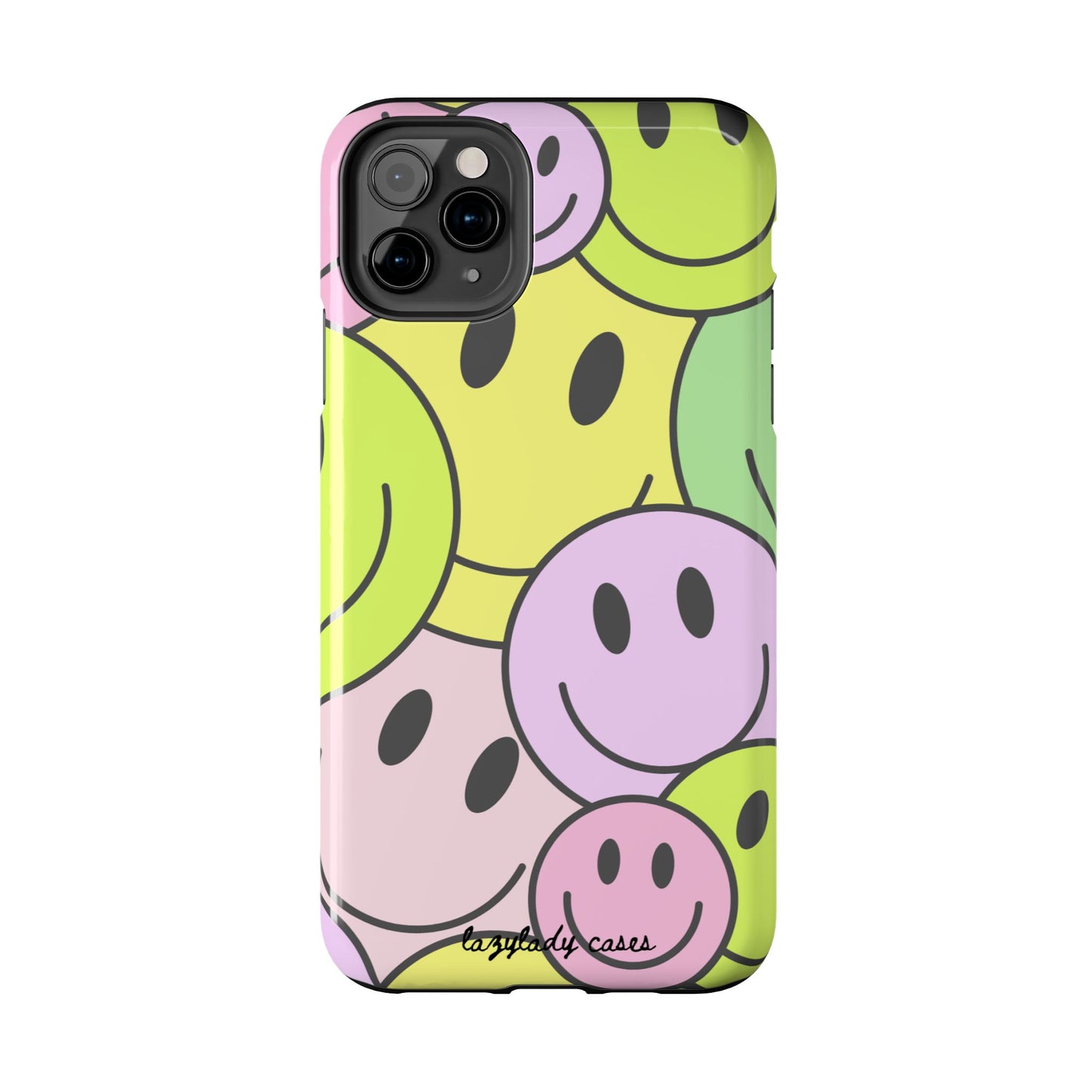 Colorful Smiley Face Tough Phone Case - Fun, Durable Protection for All Ages