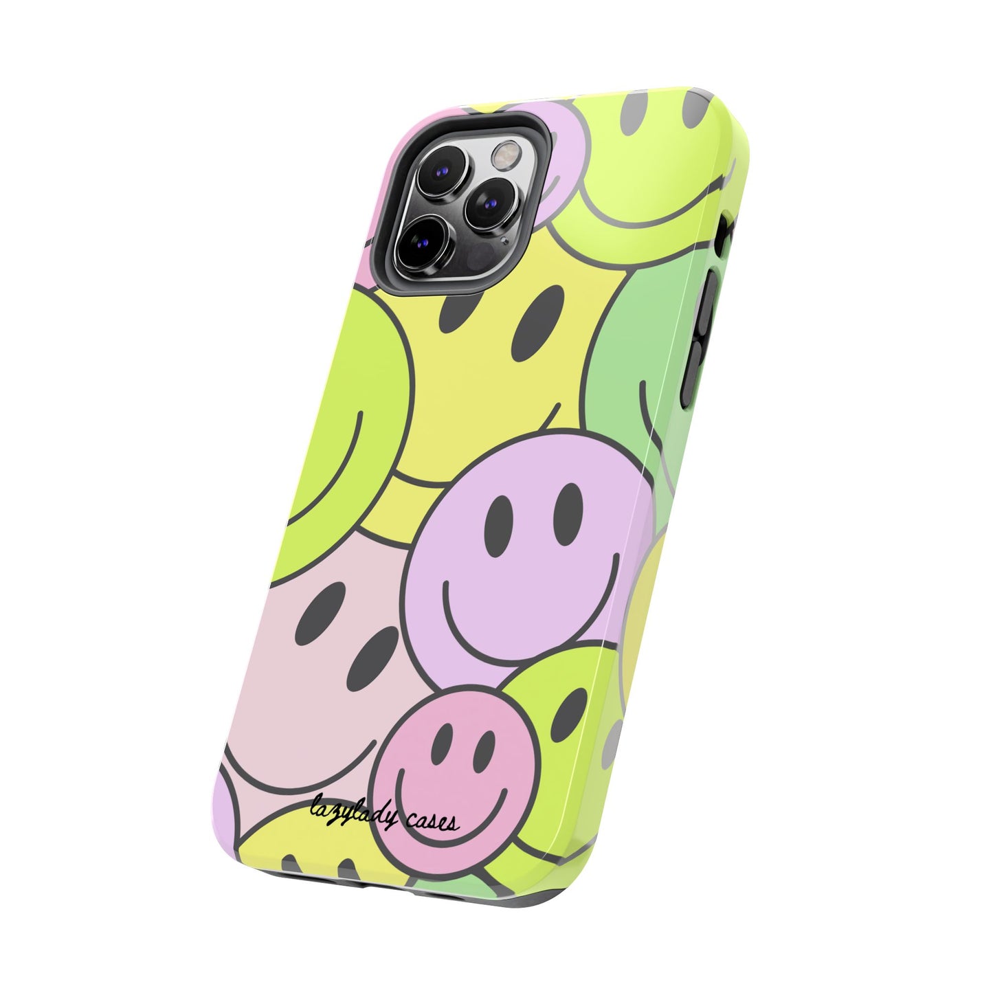Colorful Smiley Face Tough Phone Case - Fun, Durable Protection for All Ages