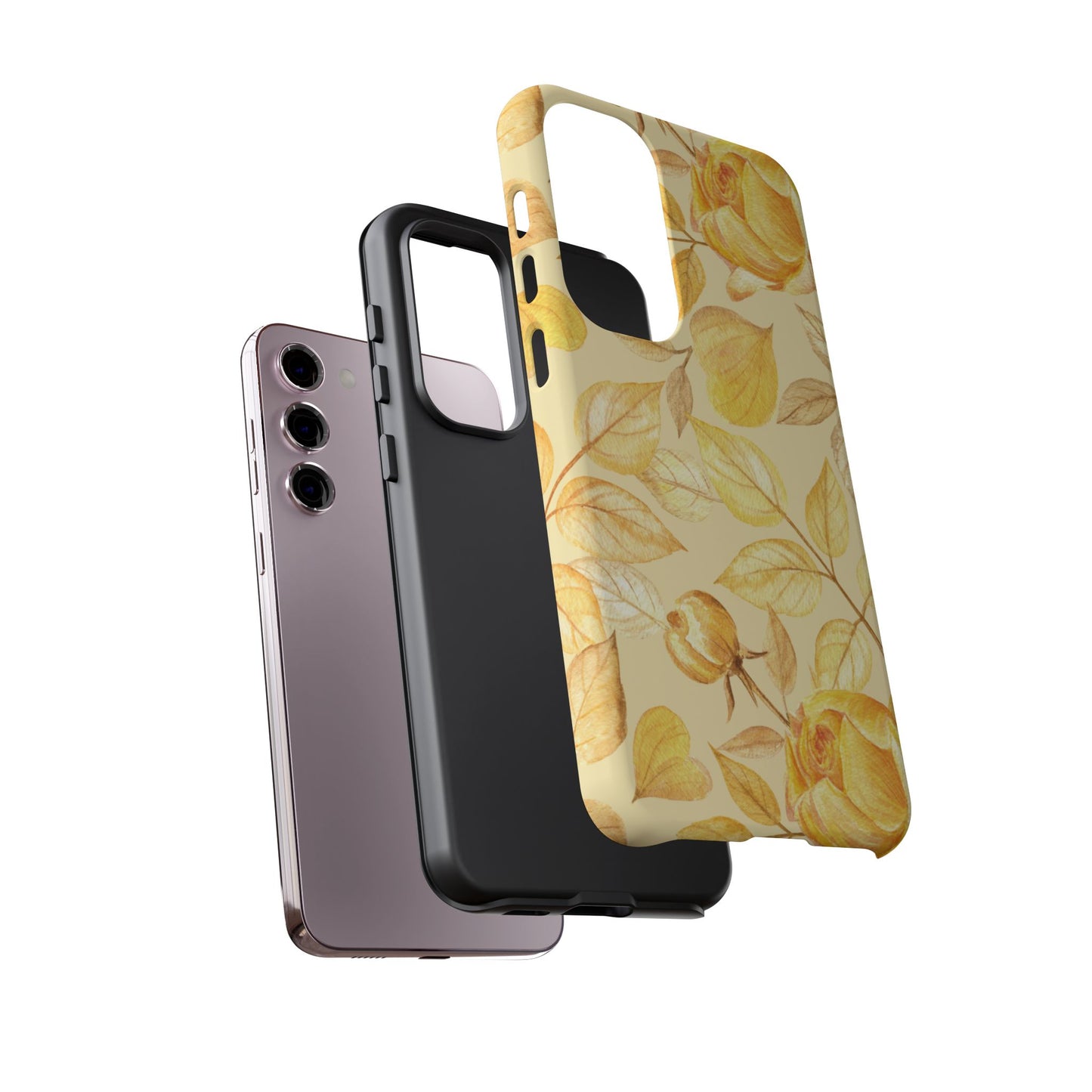 Yellow Dusk Tough Phone Case - Yellow Rose Design