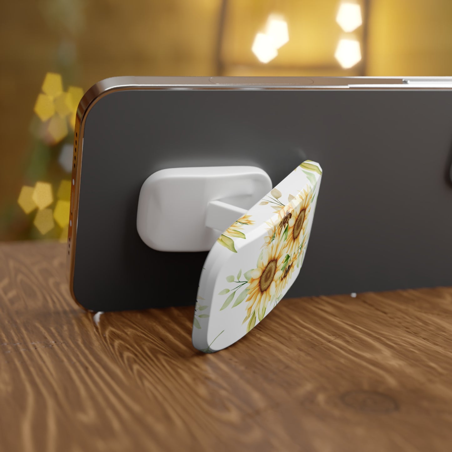 Sunflower Phone Grip, Floral Phone Stand, Cute Phone Accessory, Gift for Her, Summer Vibes, Practical Phone Holder