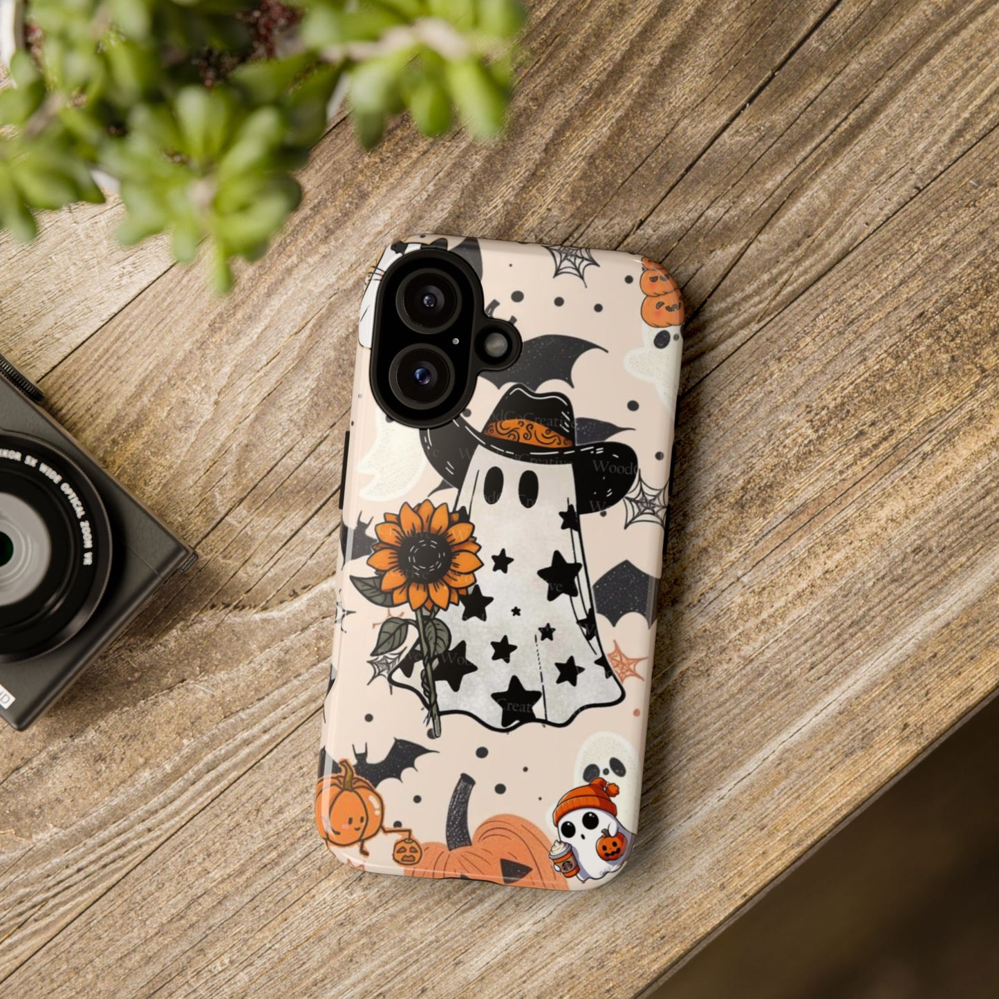 Cute Ghost Phone Case, Halloween Decor, Spooky Gift, Fall Accessories, Pumpkin Lover's Gift, Autumn Vibes, Trick or Treat