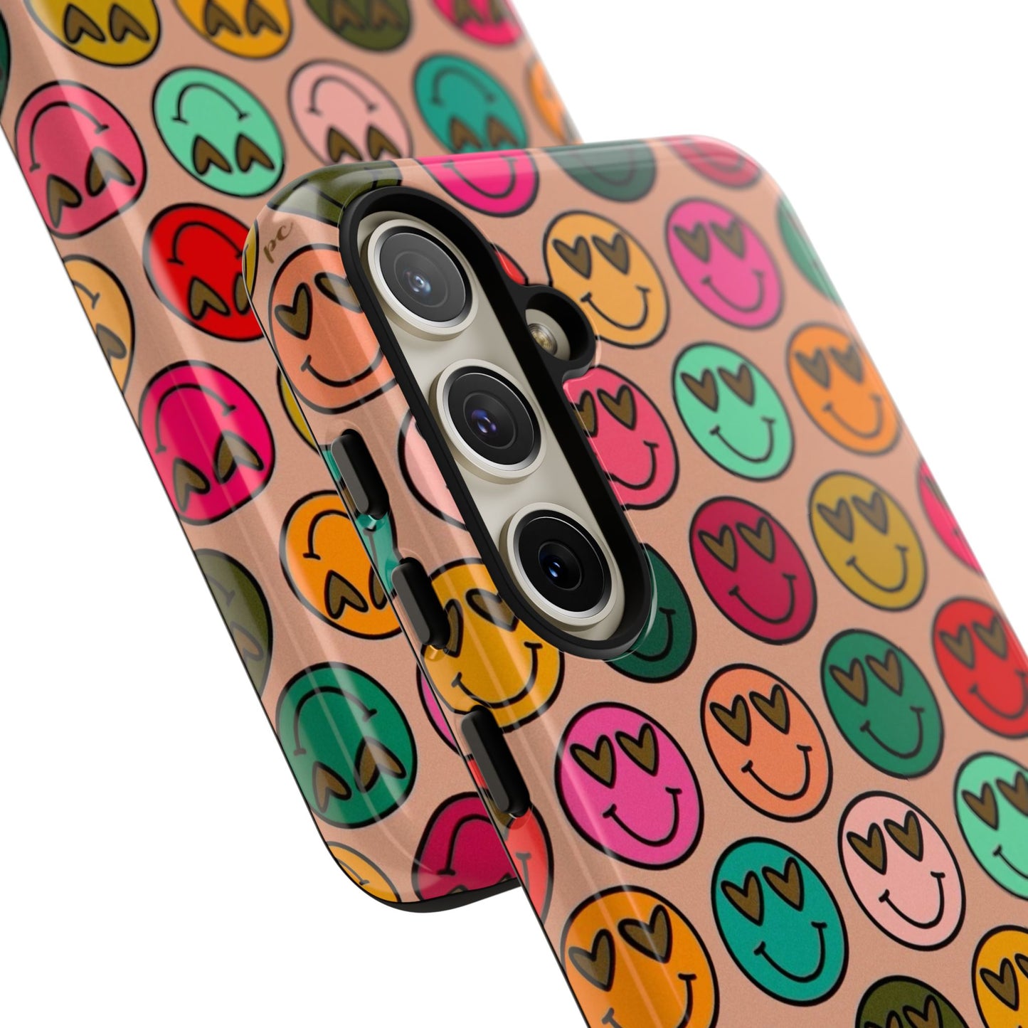 Colorful Smiley Phone Case | Tough Cases, Cute Phone Cover, Happy Vibes, Gift for Friends, Fun Phone Accessory