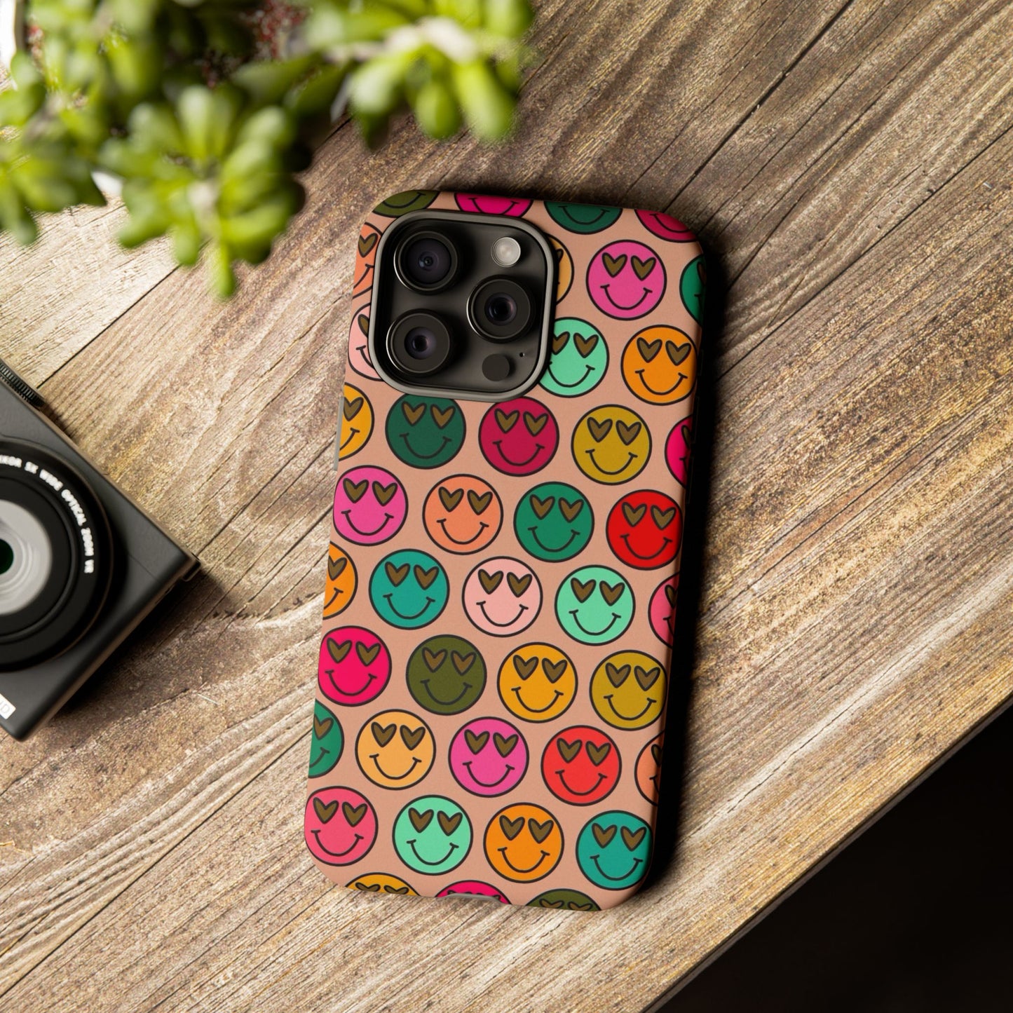 Colorful Smiley Phone Case | Tough Cases, Cute Phone Cover, Happy Vibes, Gift for Friends, Fun Phone Accessory