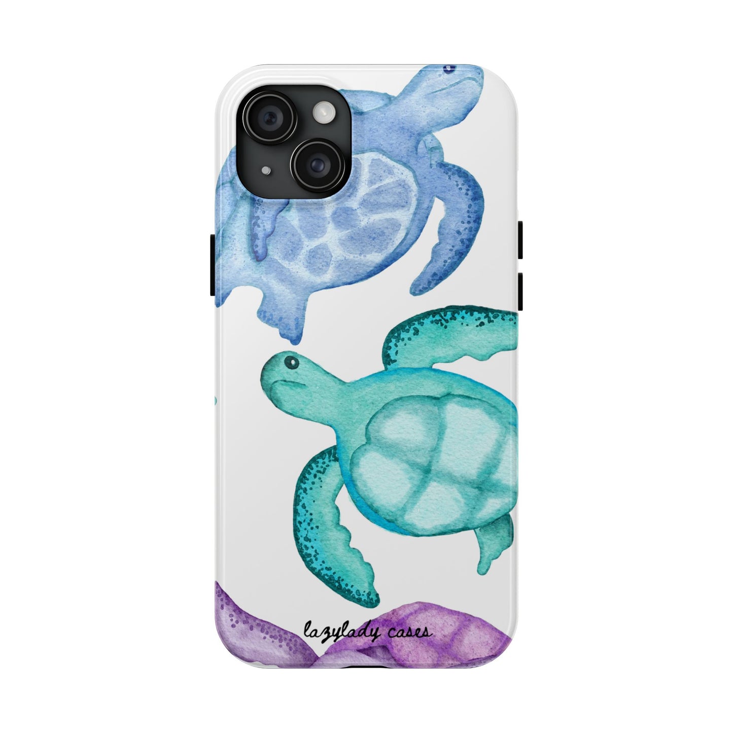 Ocean-Inspired Tough Phone Cases with Colorful Turtles