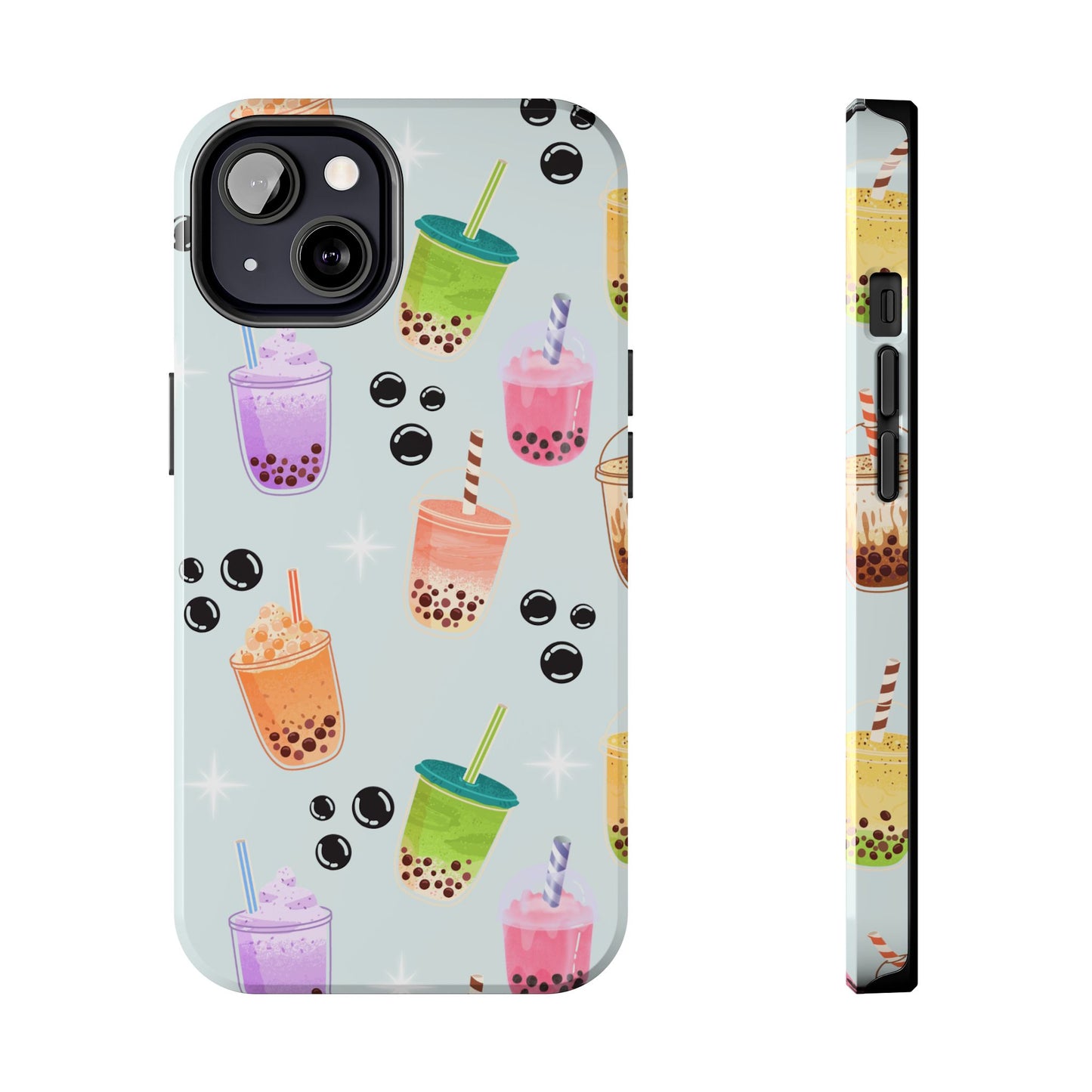 Colorful Boba Tea Phone Case, Tough Phone Cases for Drink Lovers, Cute Phone Accessory, Fun Gifts for Friends, Summer Vibes