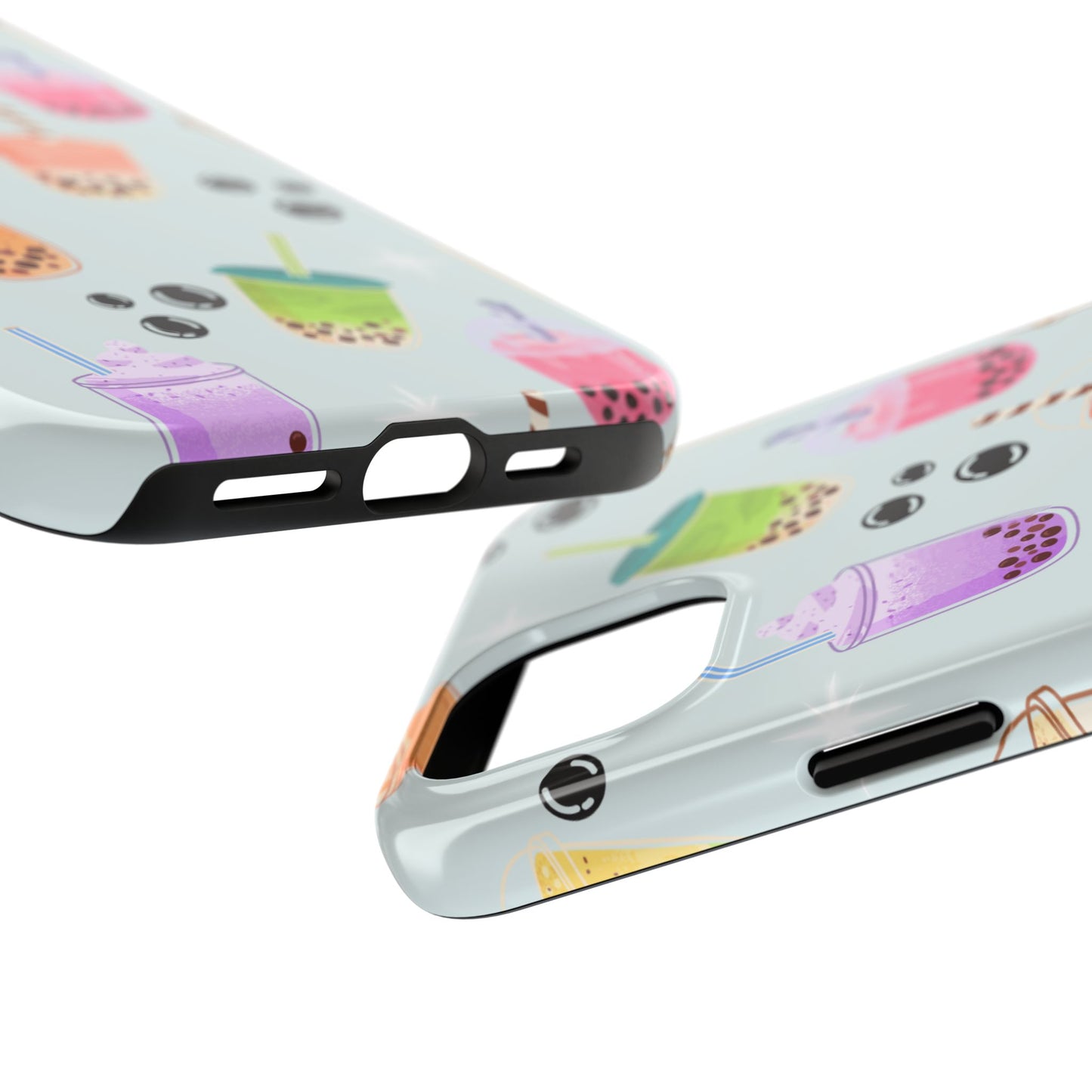 Colorful Boba Tea Phone Case, Tough Phone Cases for Drink Lovers, Cute Phone Accessory, Fun Gifts for Friends, Summer Vibes