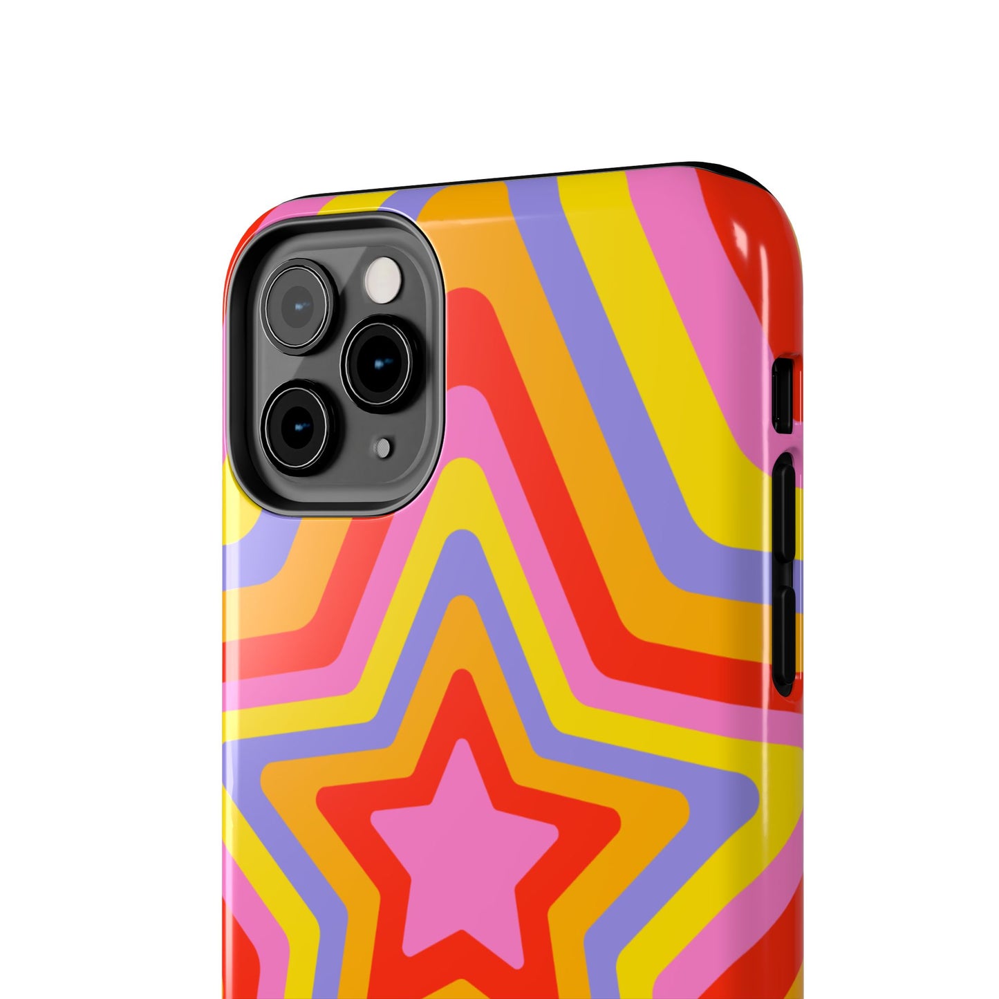 Colorful Star Pattern Tough Phone Cases | Durable Phone Cover, Unique Gifts, Trendy Accessories, Fun Tech Style