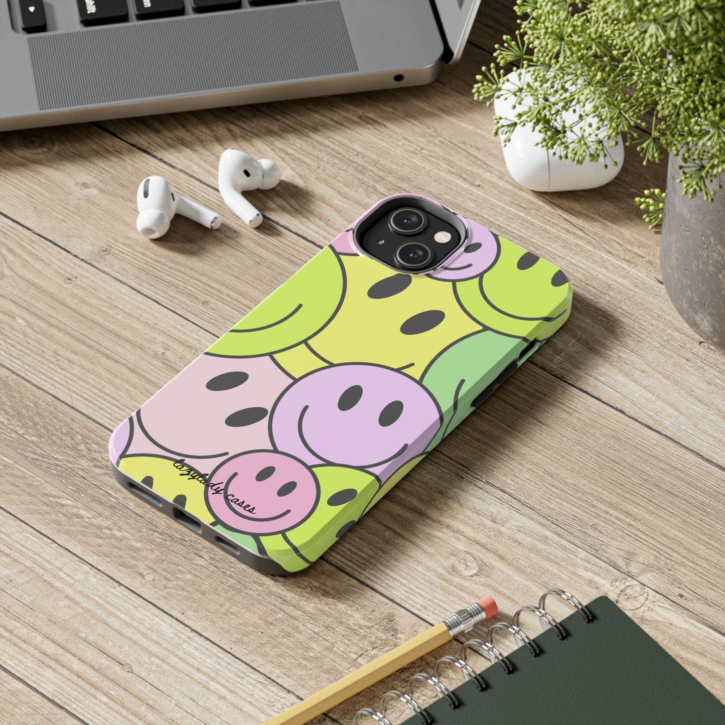 Colorful Smiley Face Tough Phone Case - Fun, Durable Protection for All Ages