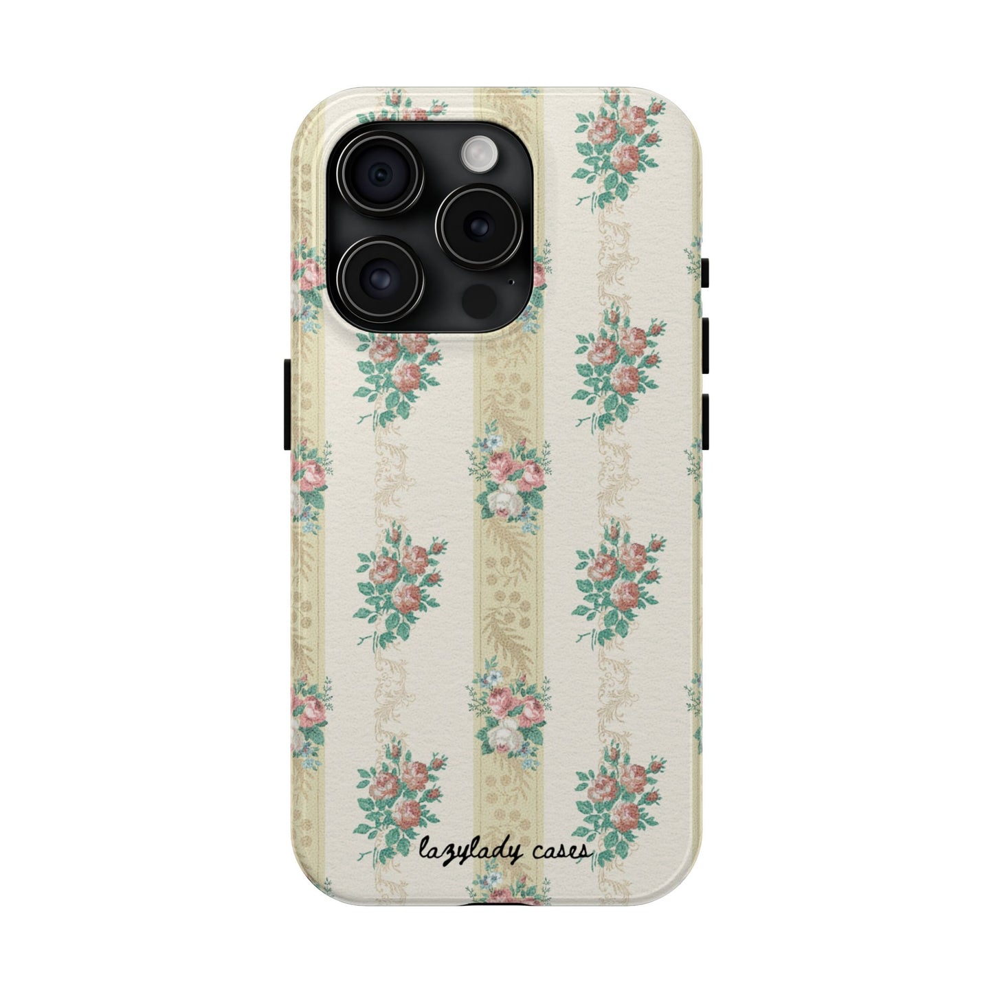 Elegant Floral Tough Phone Case - Vintage Inspired Design