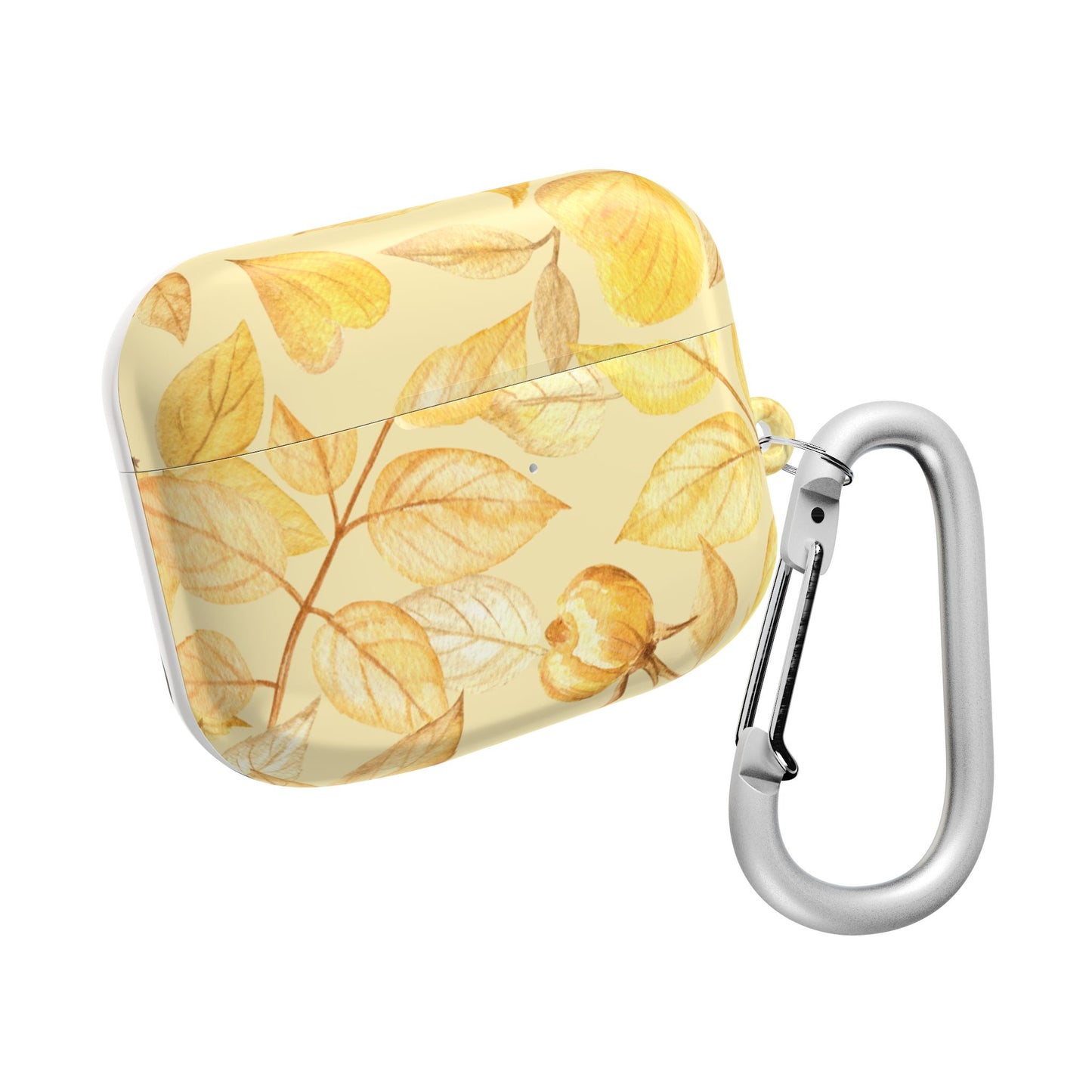 Yellow Dusk AirPod Case - Elegant Leaves Design for Nature Lovers
