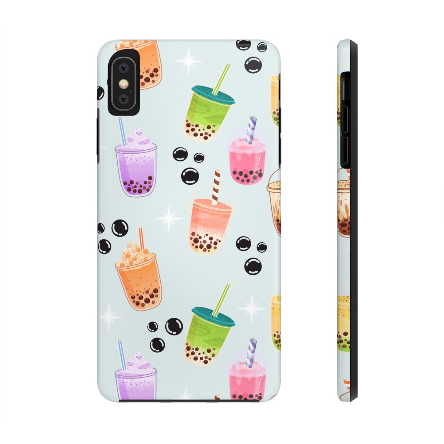Colorful Boba Tea Phone Case, Tough Phone Cases for Drink Lovers, Cute Phone Accessory, Fun Gifts for Friends, Summer Vibes