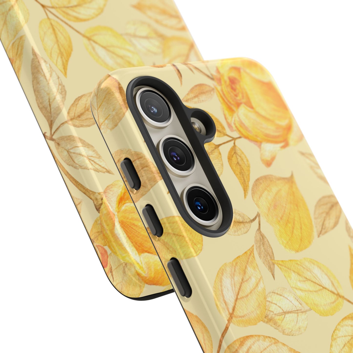 Yellow Dusk Tough Phone Case - Yellow Rose Design