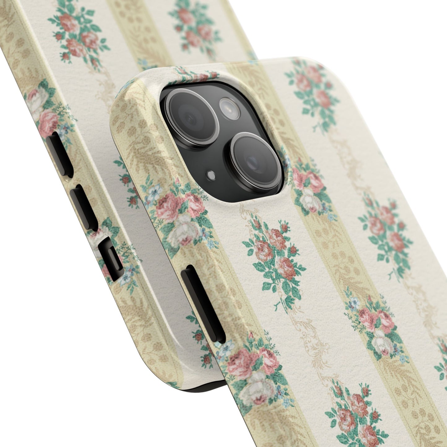 Elegant Floral Tough Phone Case - Vintage Inspired Design