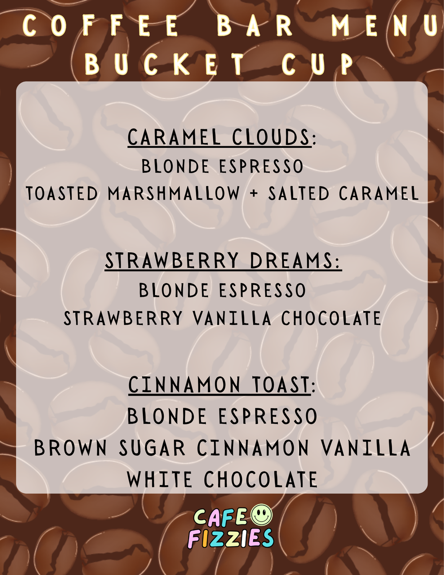 Coffee Bar Buckets