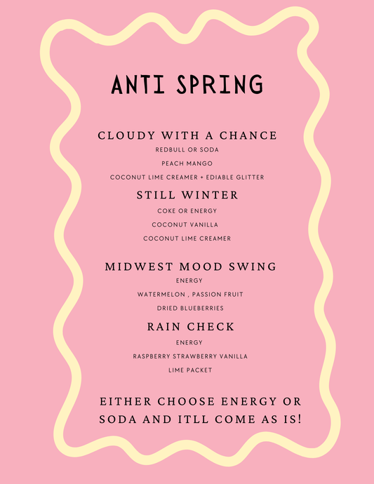 Anti Spring Menu