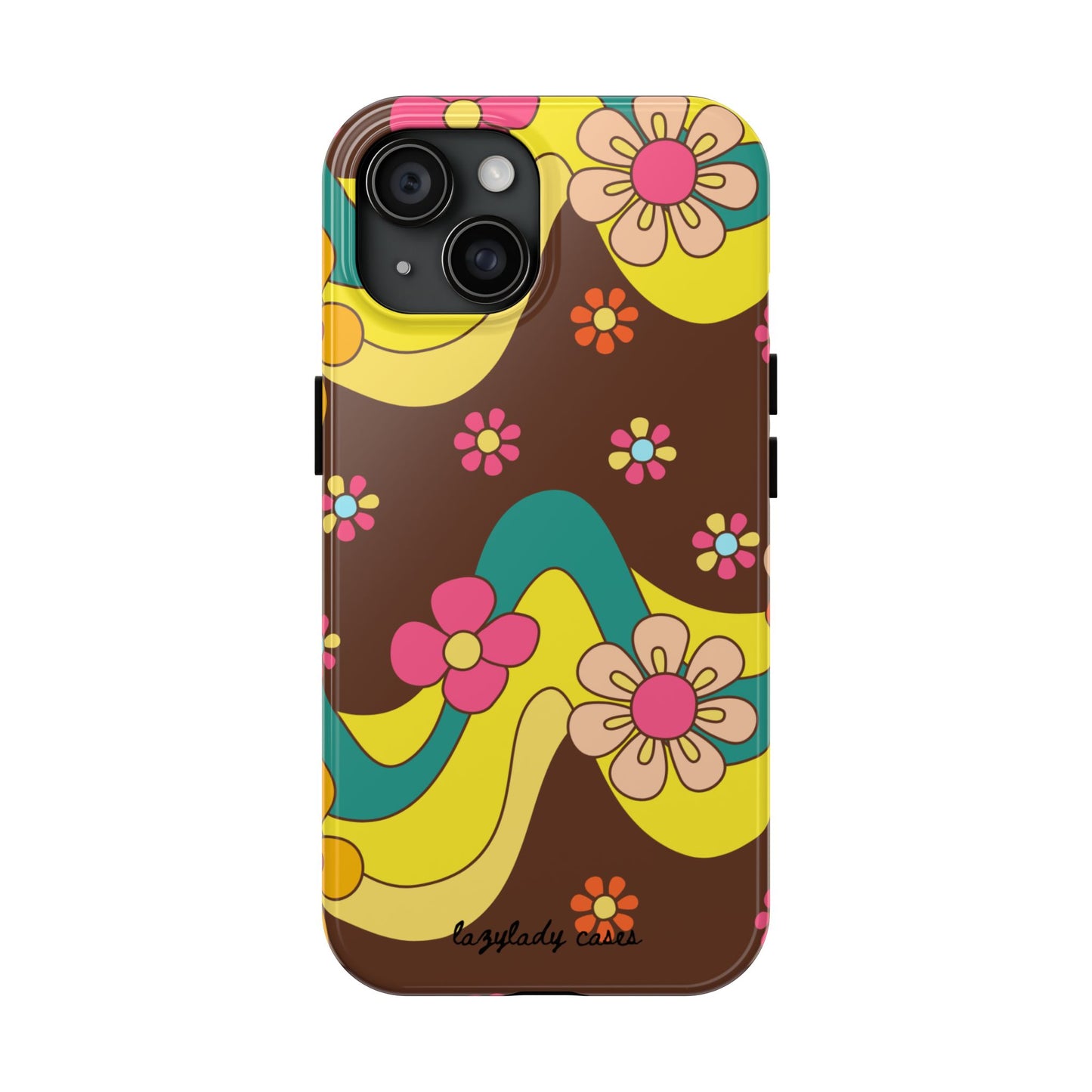 Retro Floral Tough Phone Case – Stylish and Durable Design