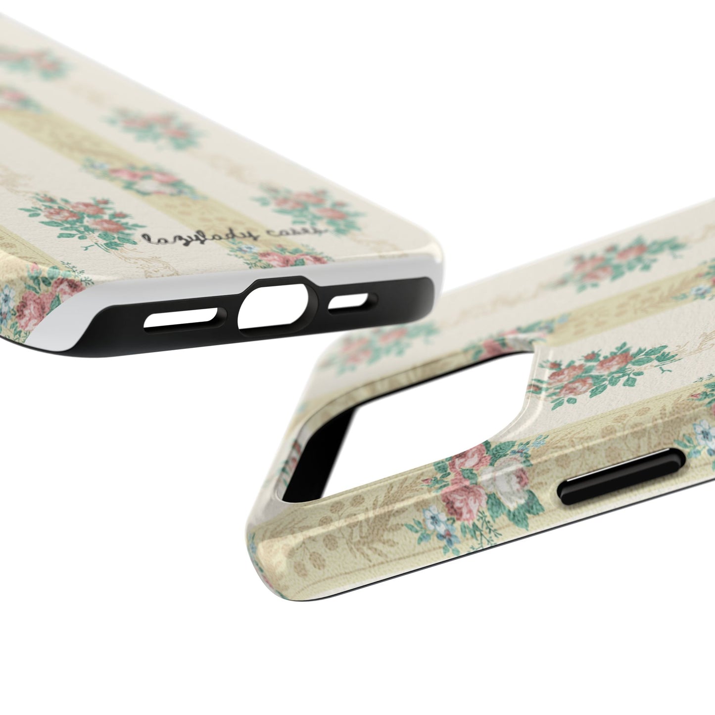 Elegant Floral Tough Phone Case - Vintage Inspired Design