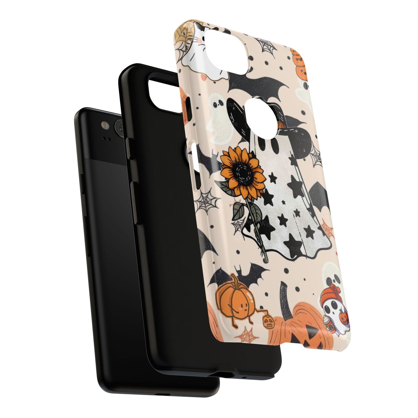 Cute Ghost Phone Case, Halloween Decor, Spooky Gift, Fall Accessories, Pumpkin Lover's Gift, Autumn Vibes, Trick or Treat