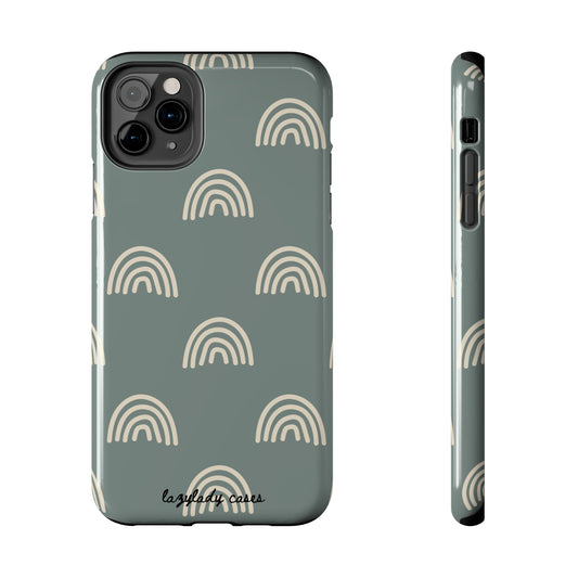 Stylish Rainbow Tough Phone Case - Durable Protection with Trendy Design