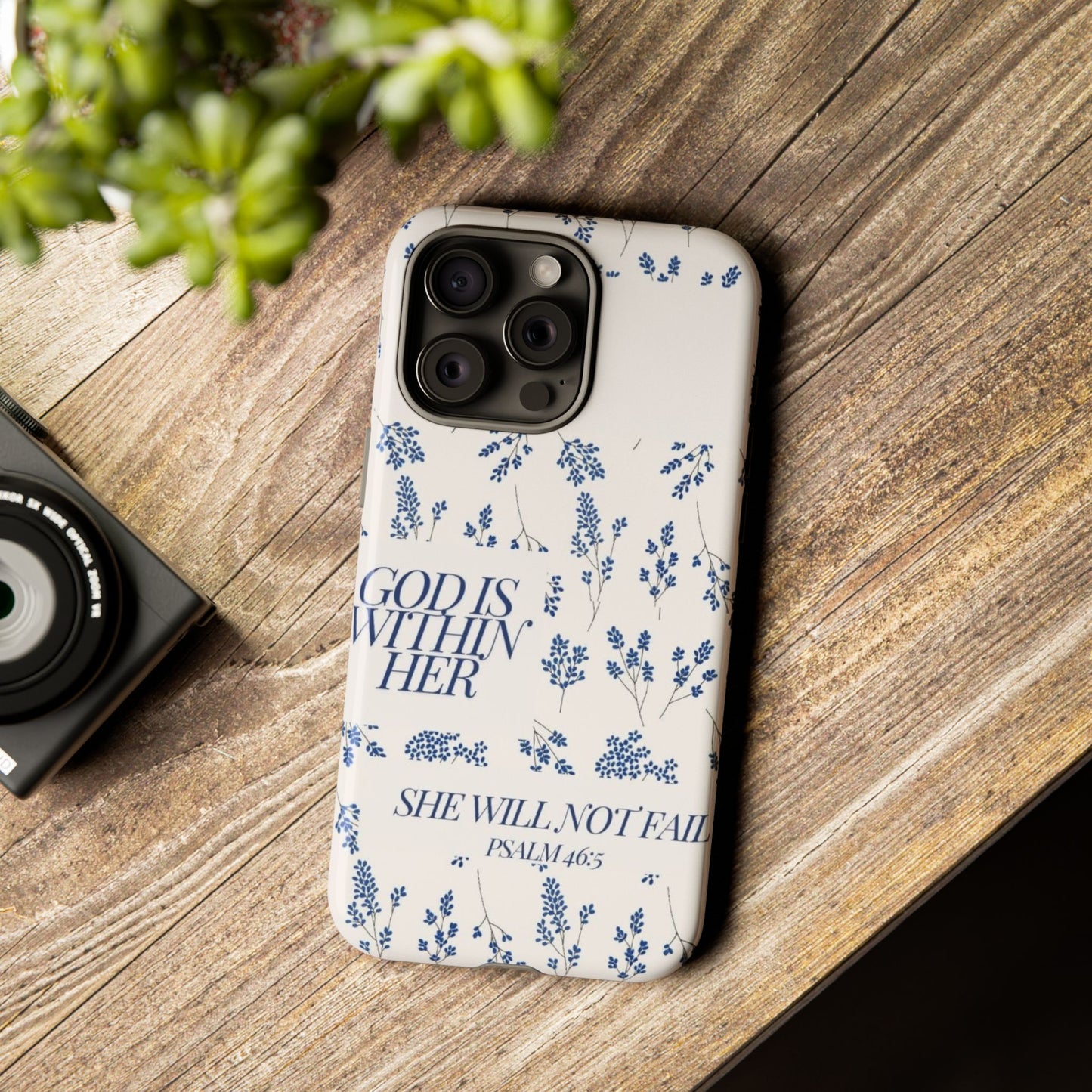 Within Her Cases - Floral Phone Case with Inspirational Quote, Motivational Gifts for Her, Bible Verse Design, Durable Case for iPhone, [...]