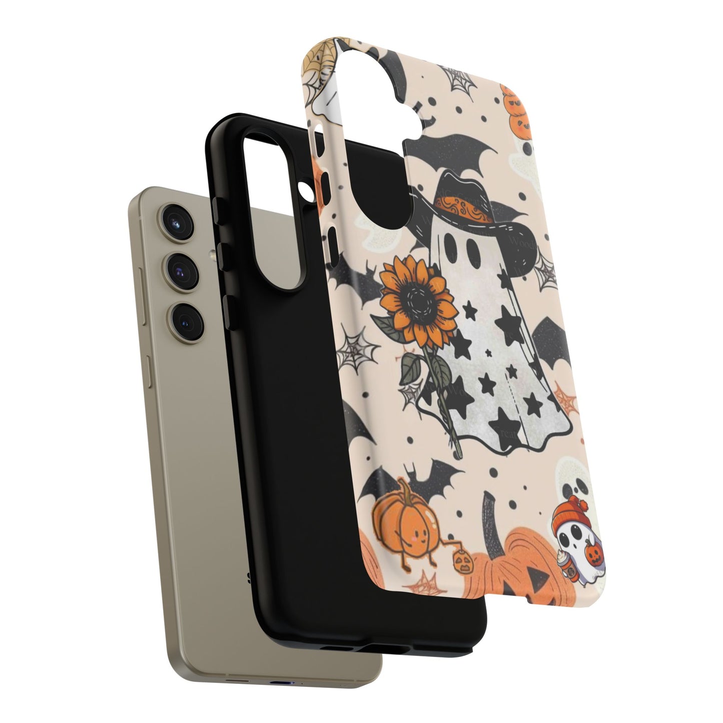 Cute Ghost Phone Case, Halloween Decor, Spooky Gift, Fall Accessories, Pumpkin Lover's Gift, Autumn Vibes, Trick or Treat