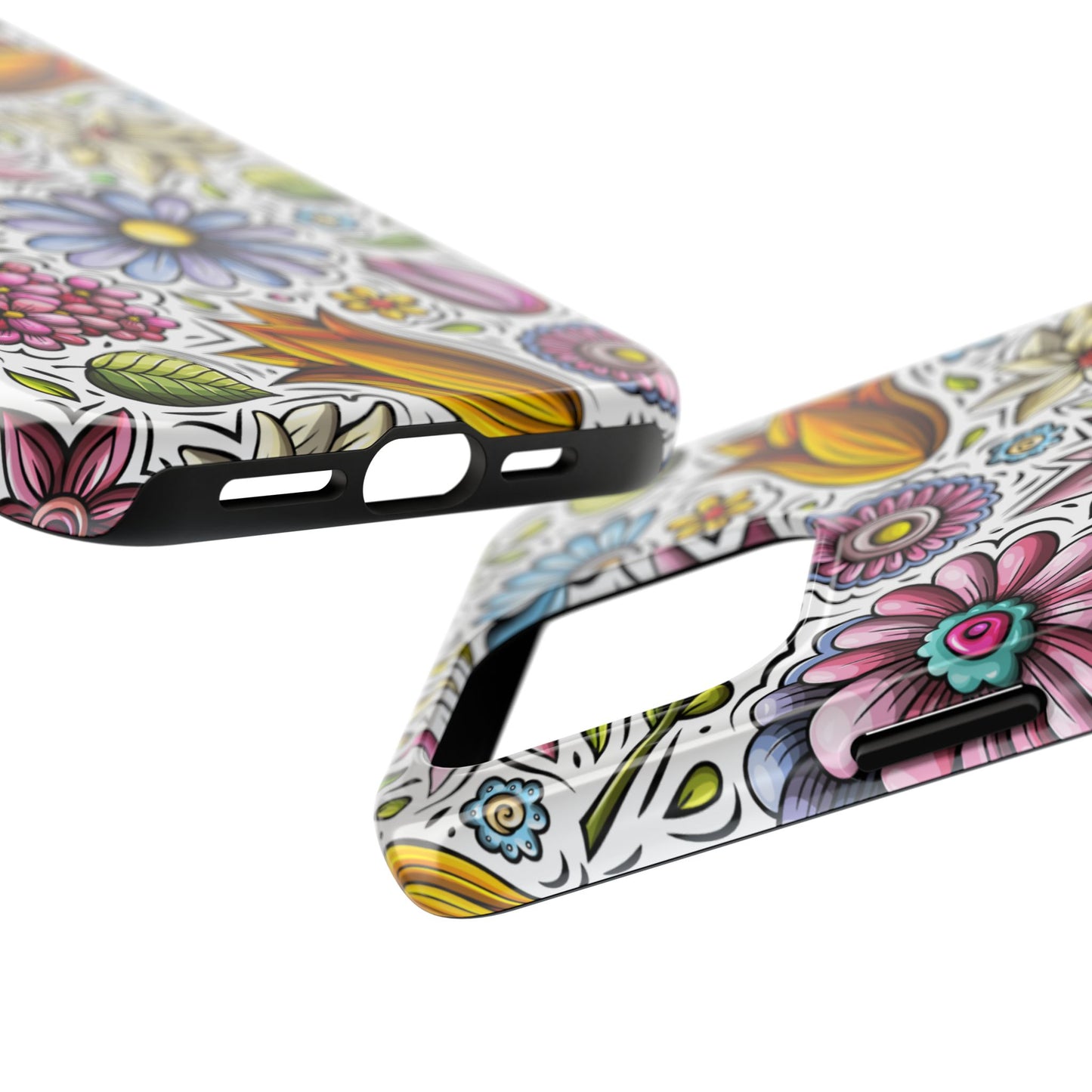 Floral Tough Phone Case | Cute Flower Design | Durable Protective Cover, Gift for Her, Phone Accessory, Floral Art Case