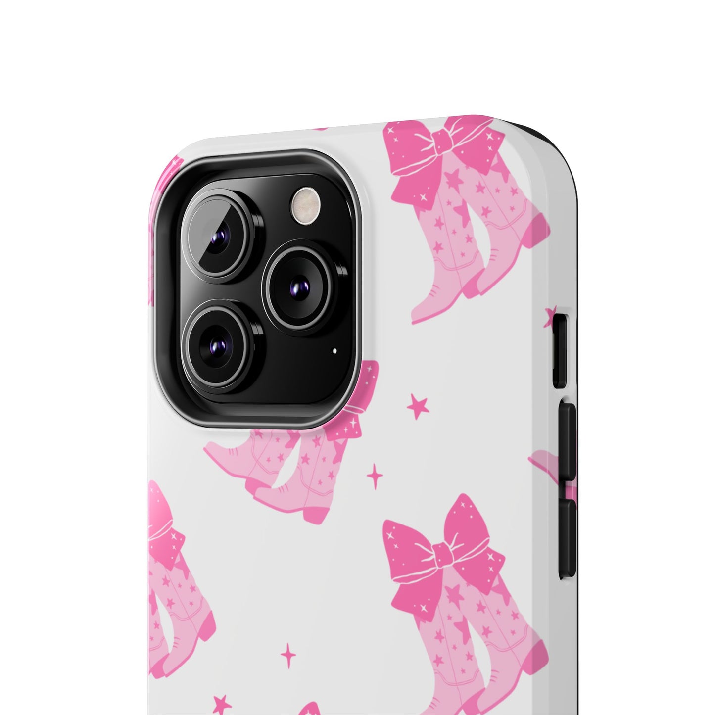 Pink Cowgirl Tough Phone Case - Trendy Protection with Bow Design