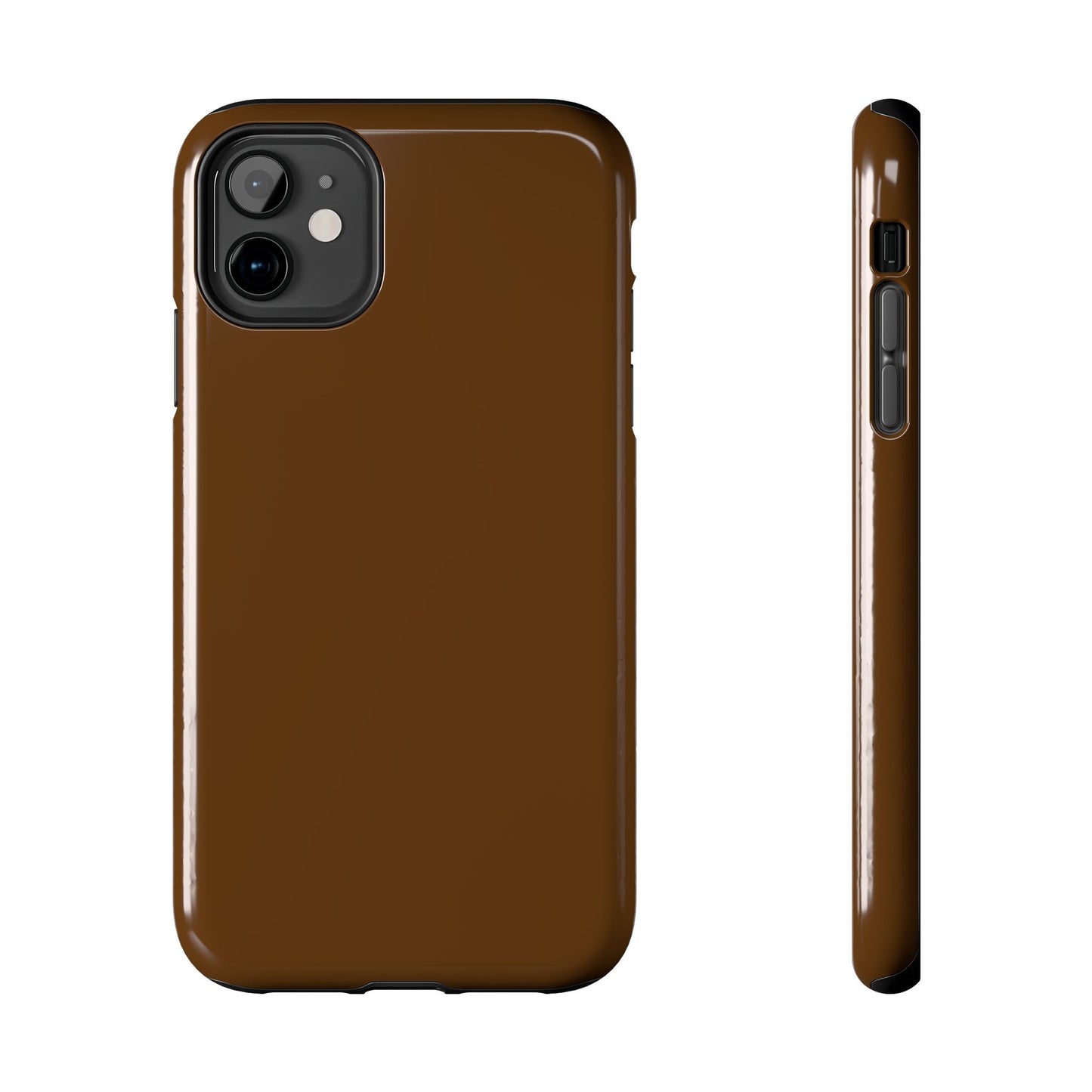 Brown Tough Phone Case — Rugged Shockproof iPhone Cover