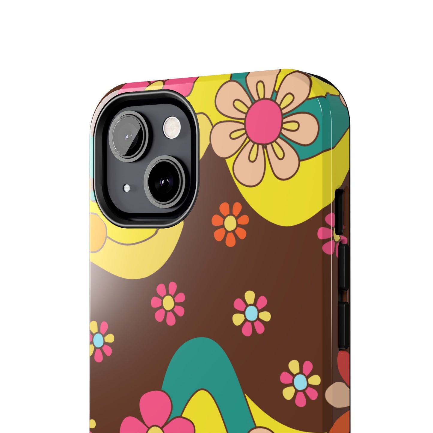 Retro Floral Tough Phone Case – Stylish and Durable Design