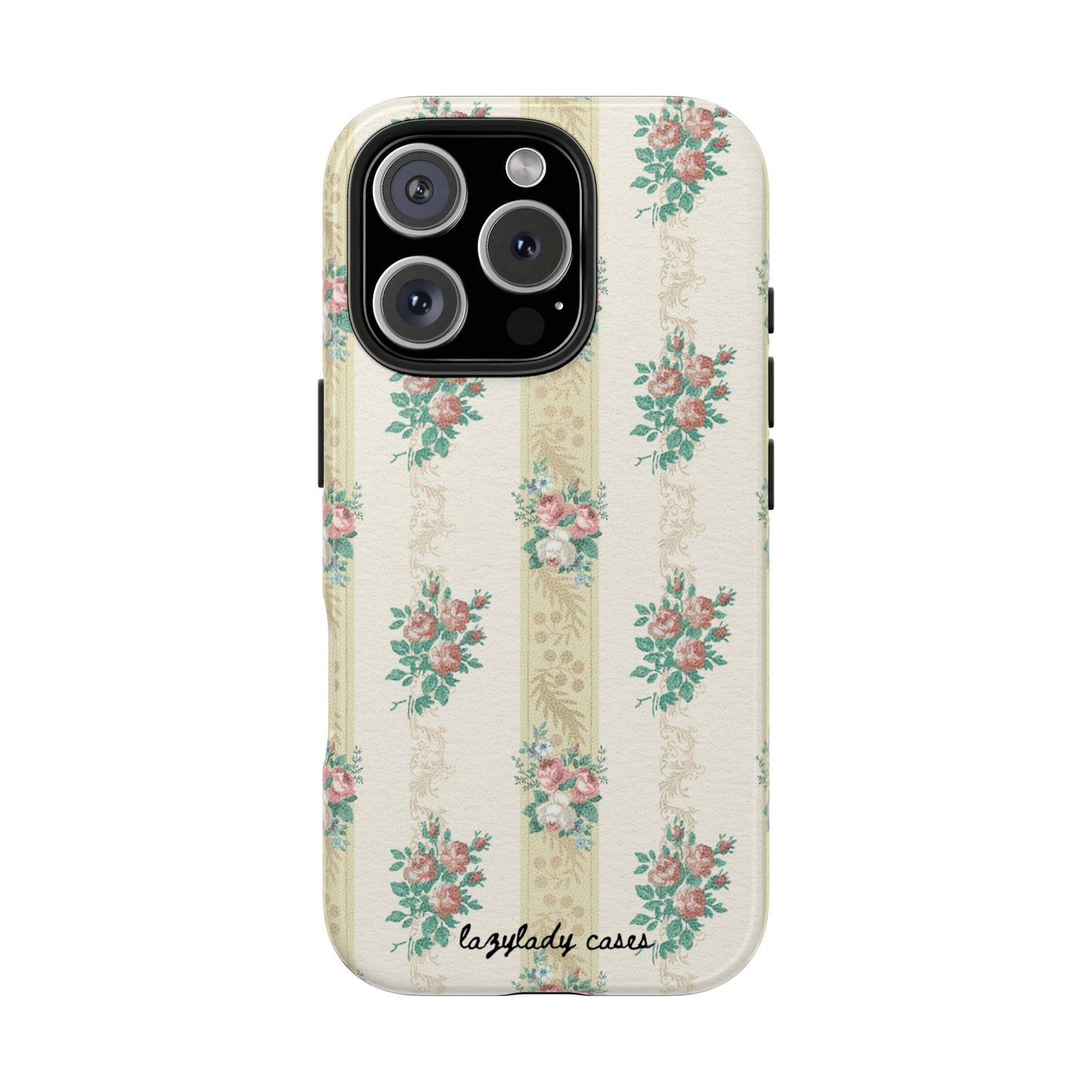 Elegant Floral Tough Phone Case - Vintage Inspired Design