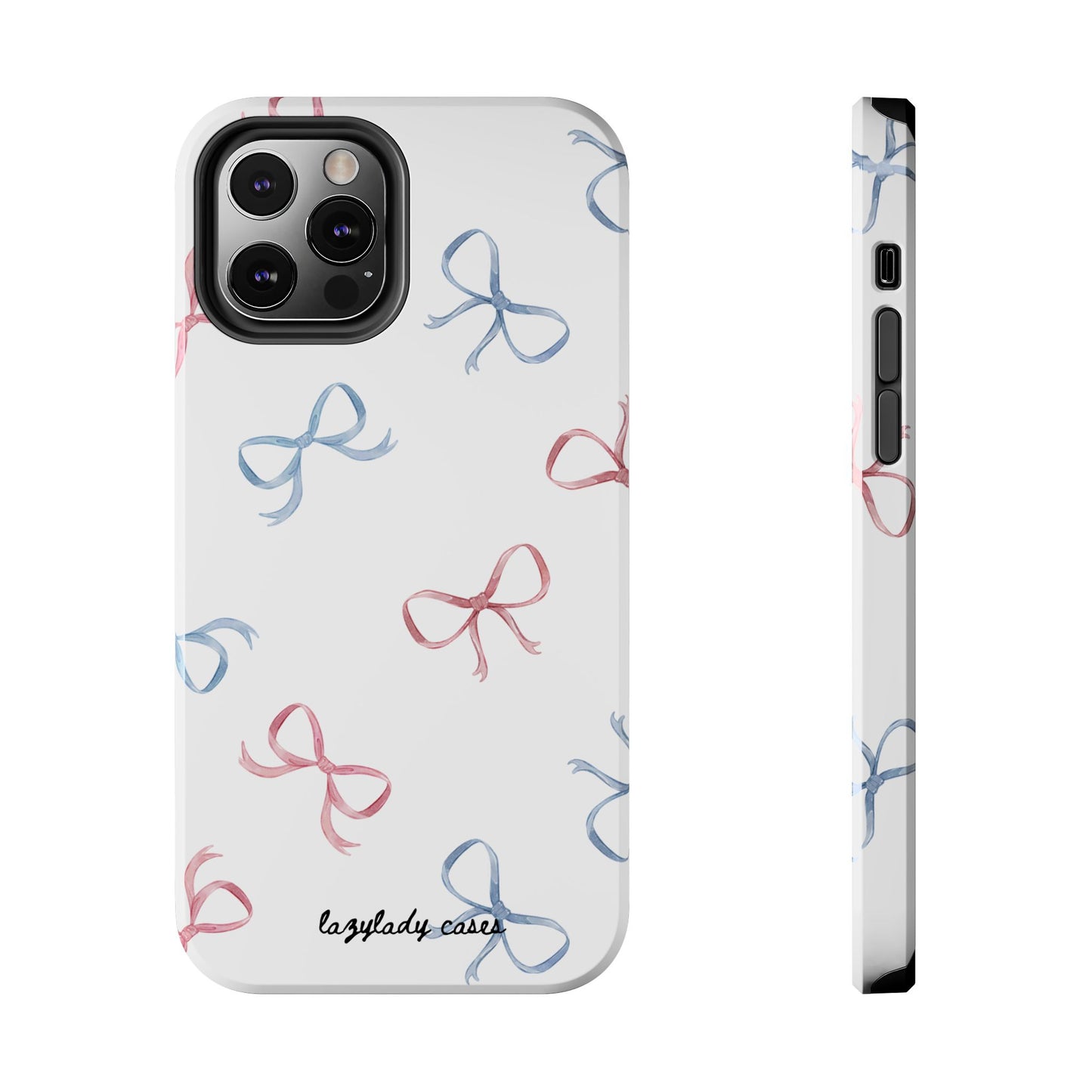 Chic Bow Pattern Tough Phone Case | Stylish Protection for Your Device