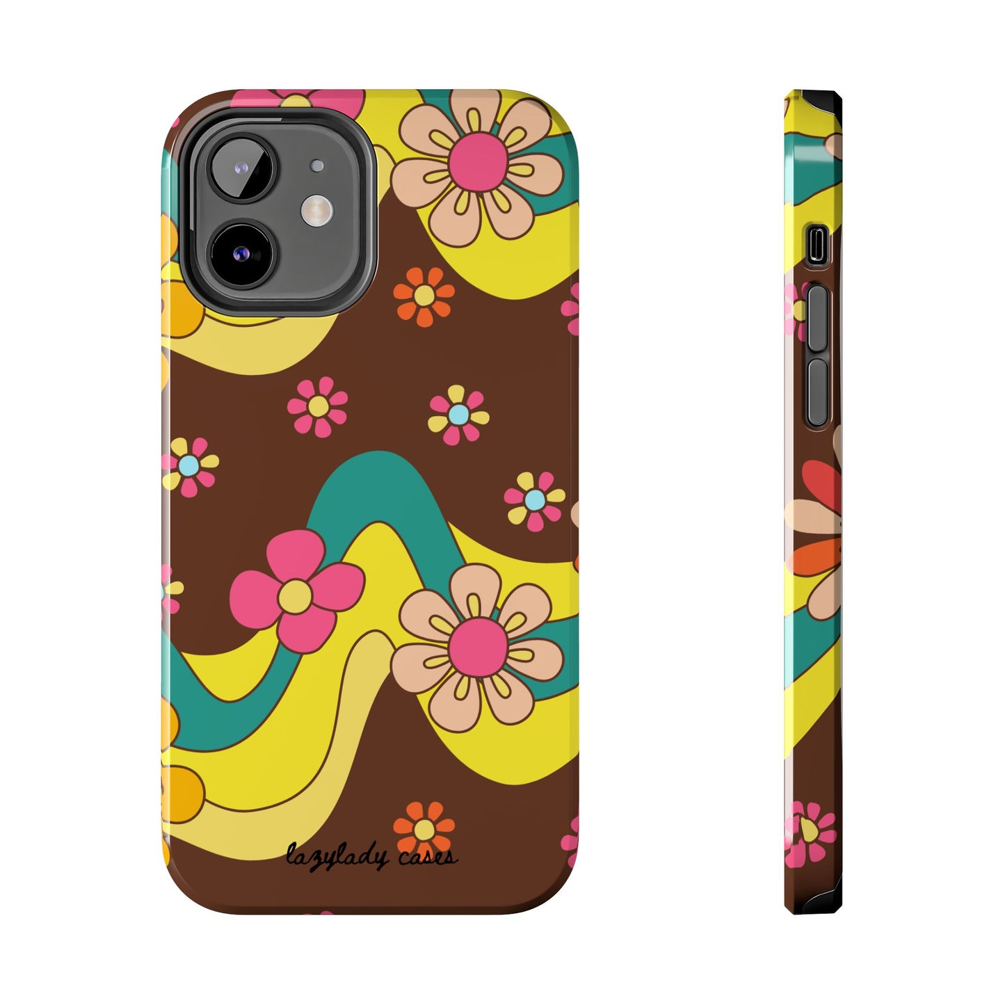 Retro Floral Tough Phone Case – Stylish and Durable Design